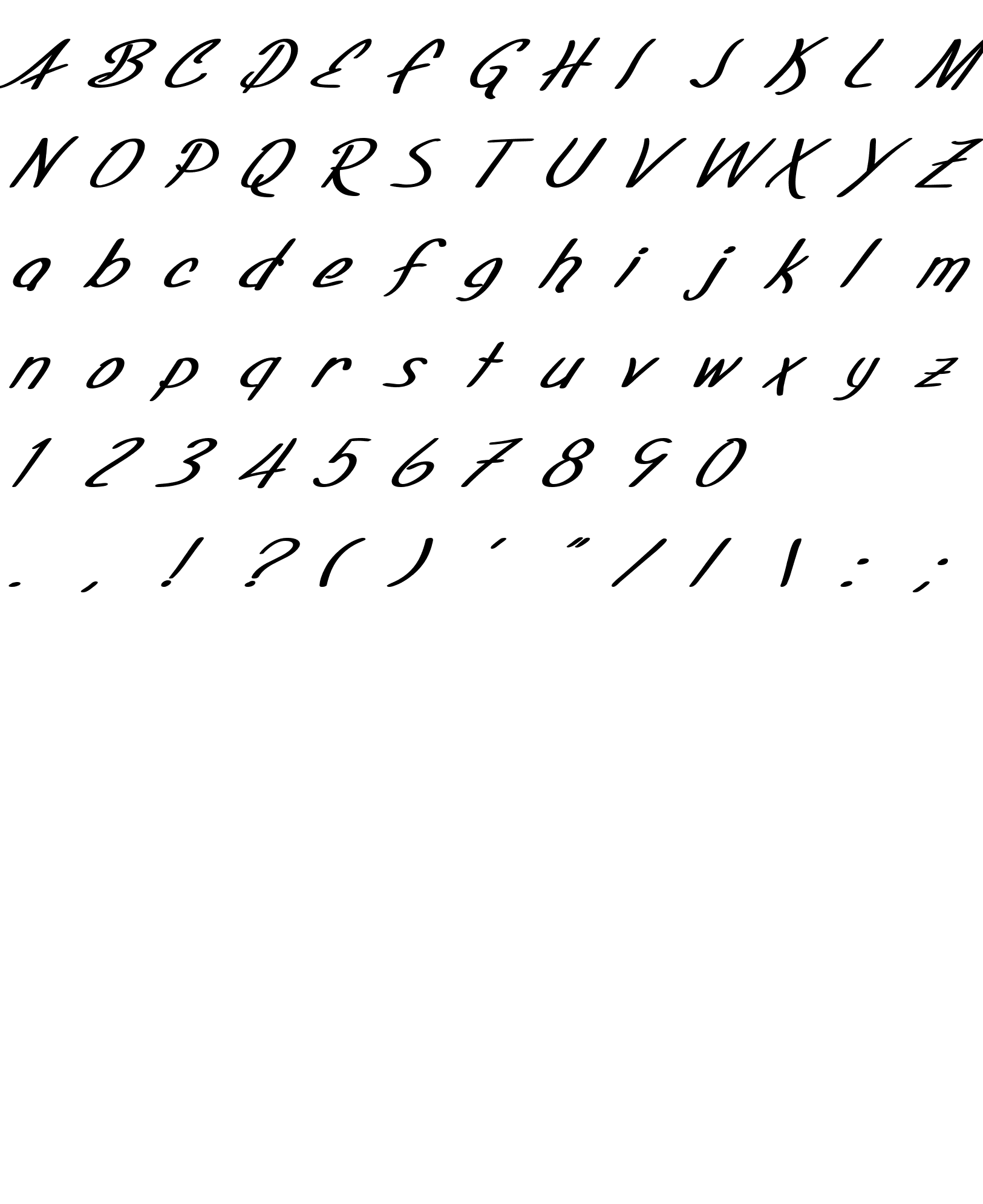 Шрифт SF Foxboro Script Extended Bold Italic