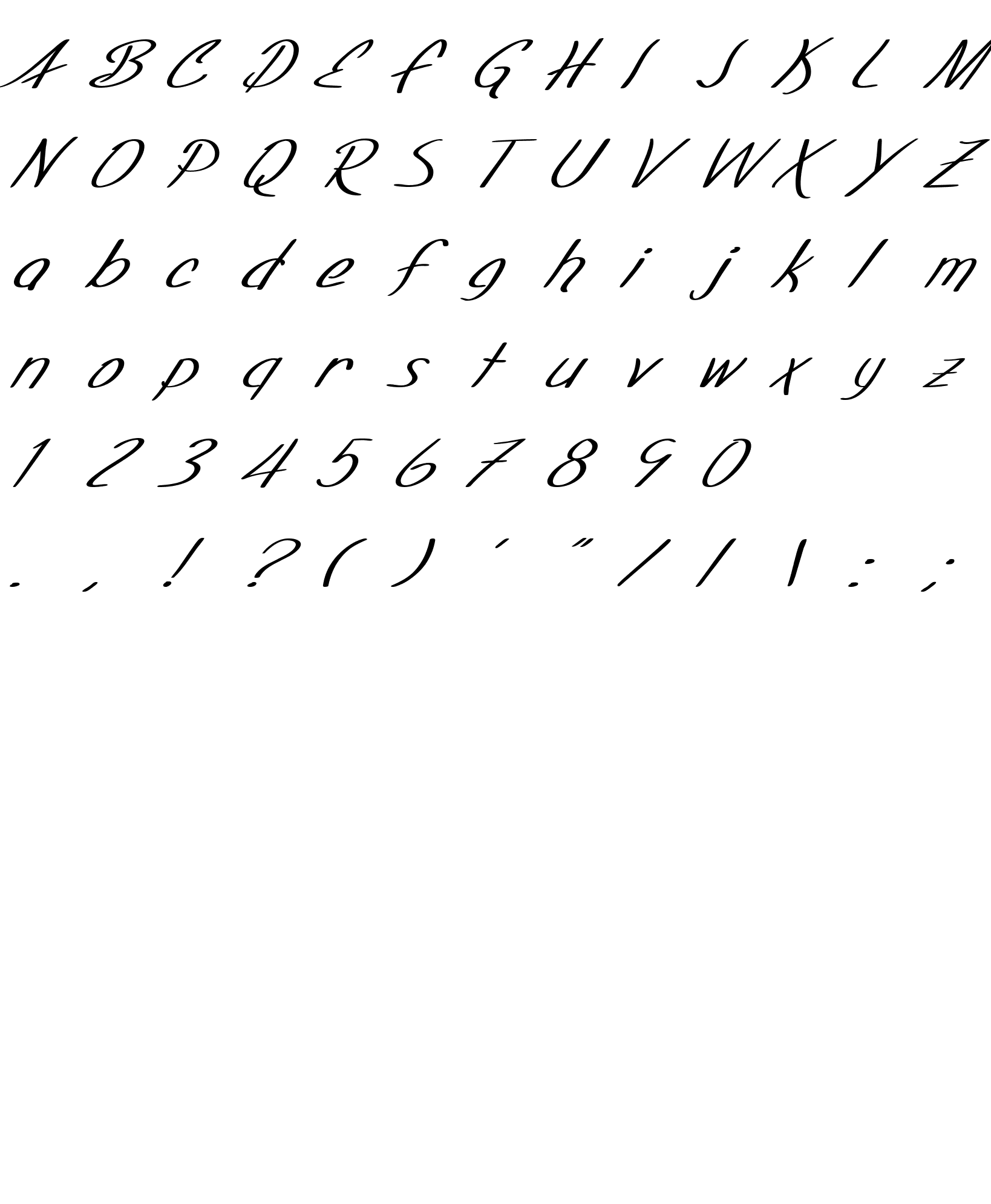 Шрифт SF Foxboro Script Extended Italic