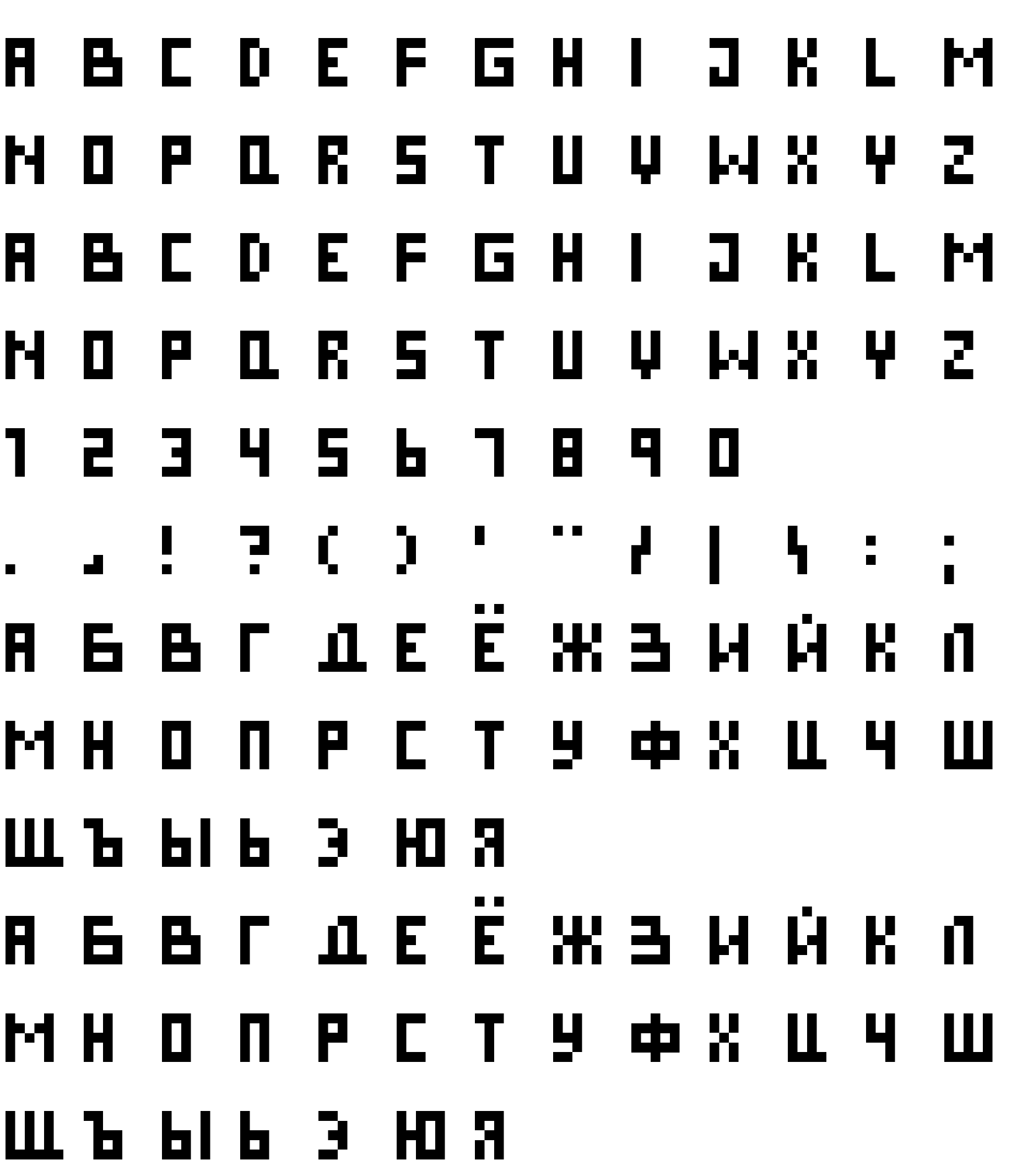 Шрифт Pixel Cyr Normal