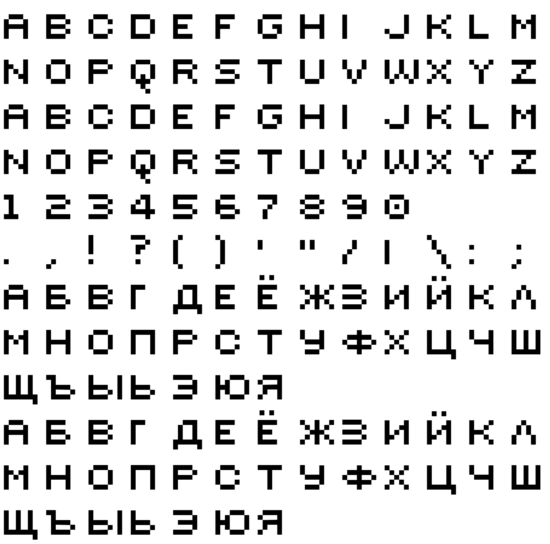 Шрифт Sevenet 7 Cyr