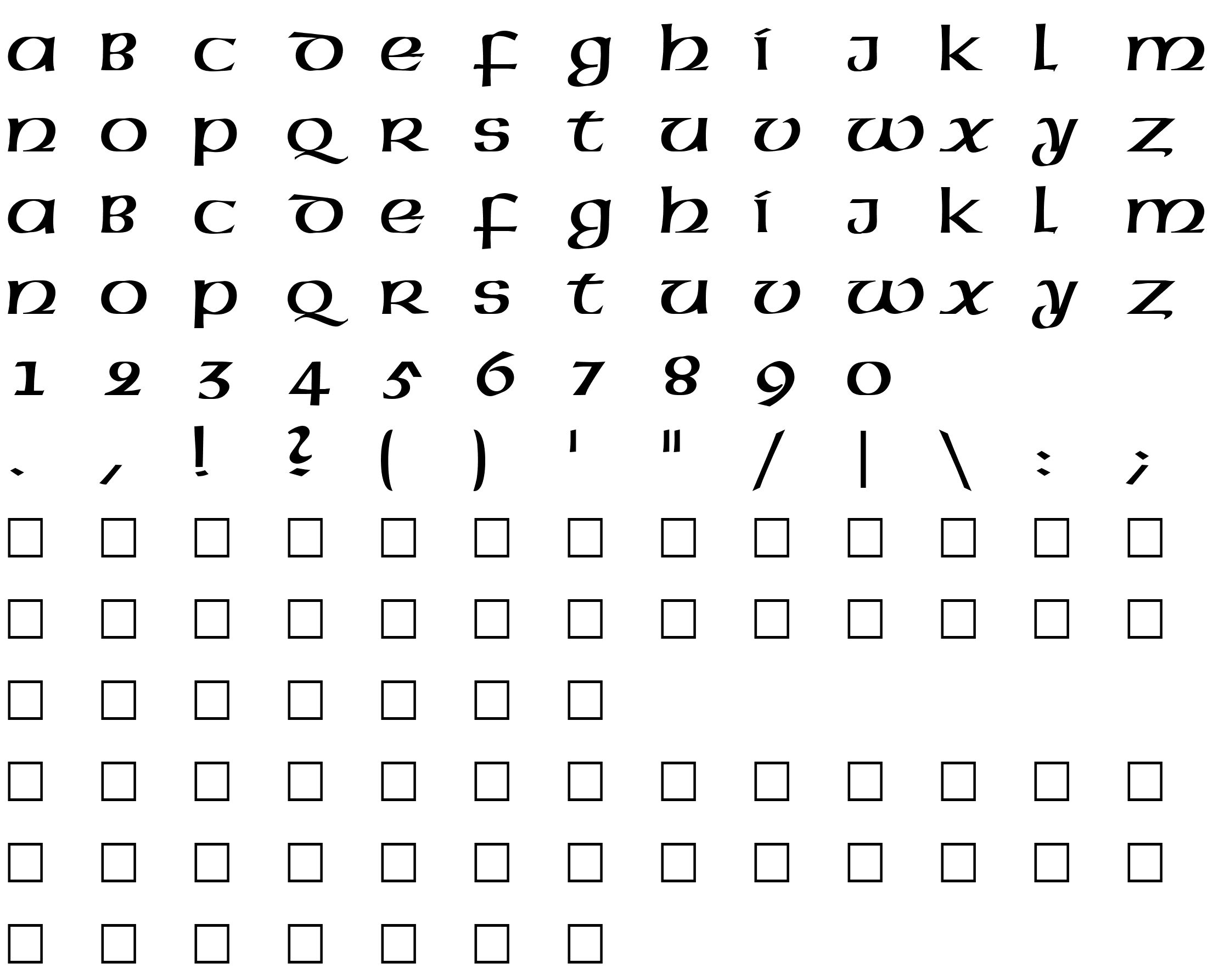 Шрифт American Uncial Normal