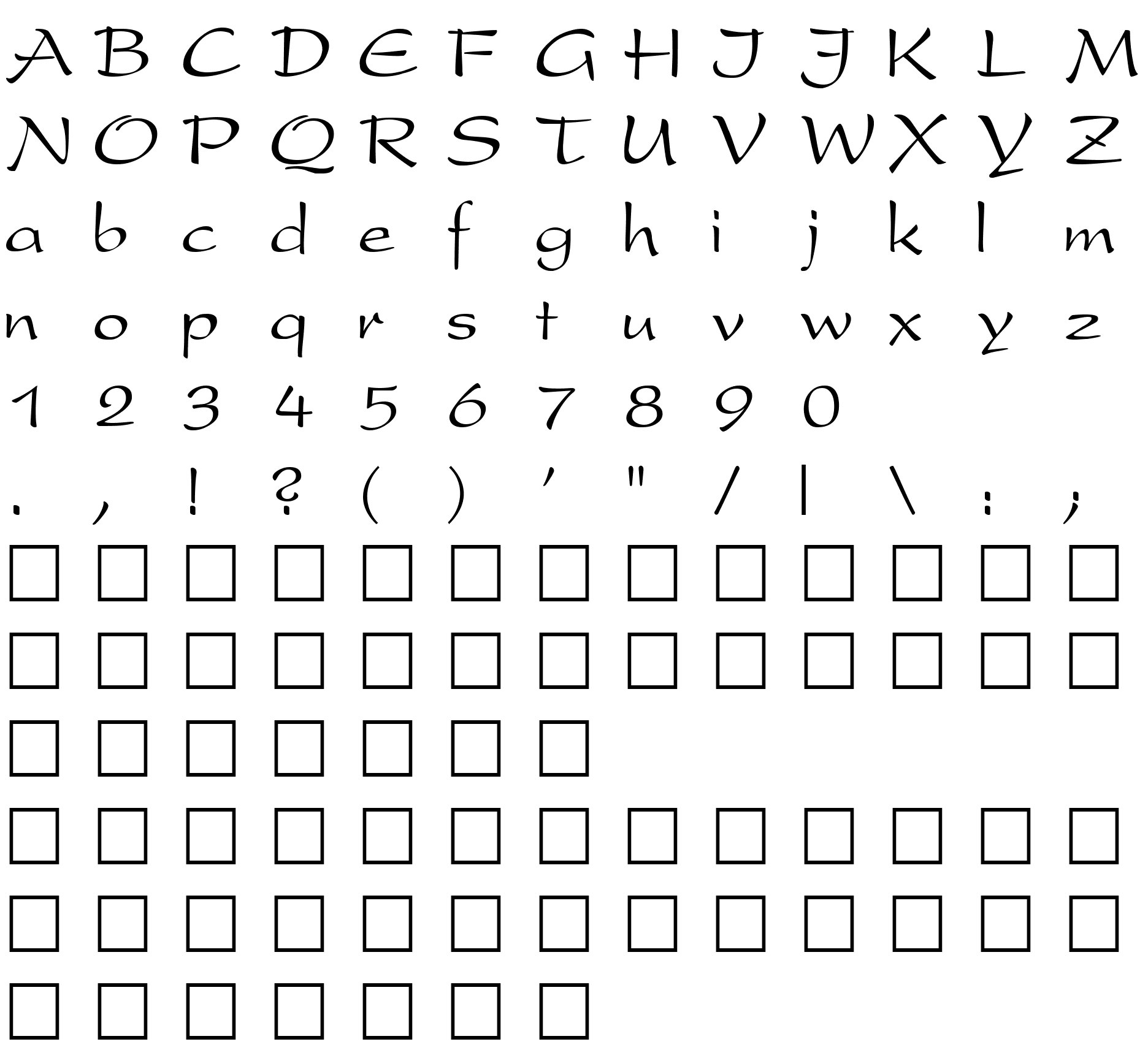 Шрифт PresentScript Cyrillic