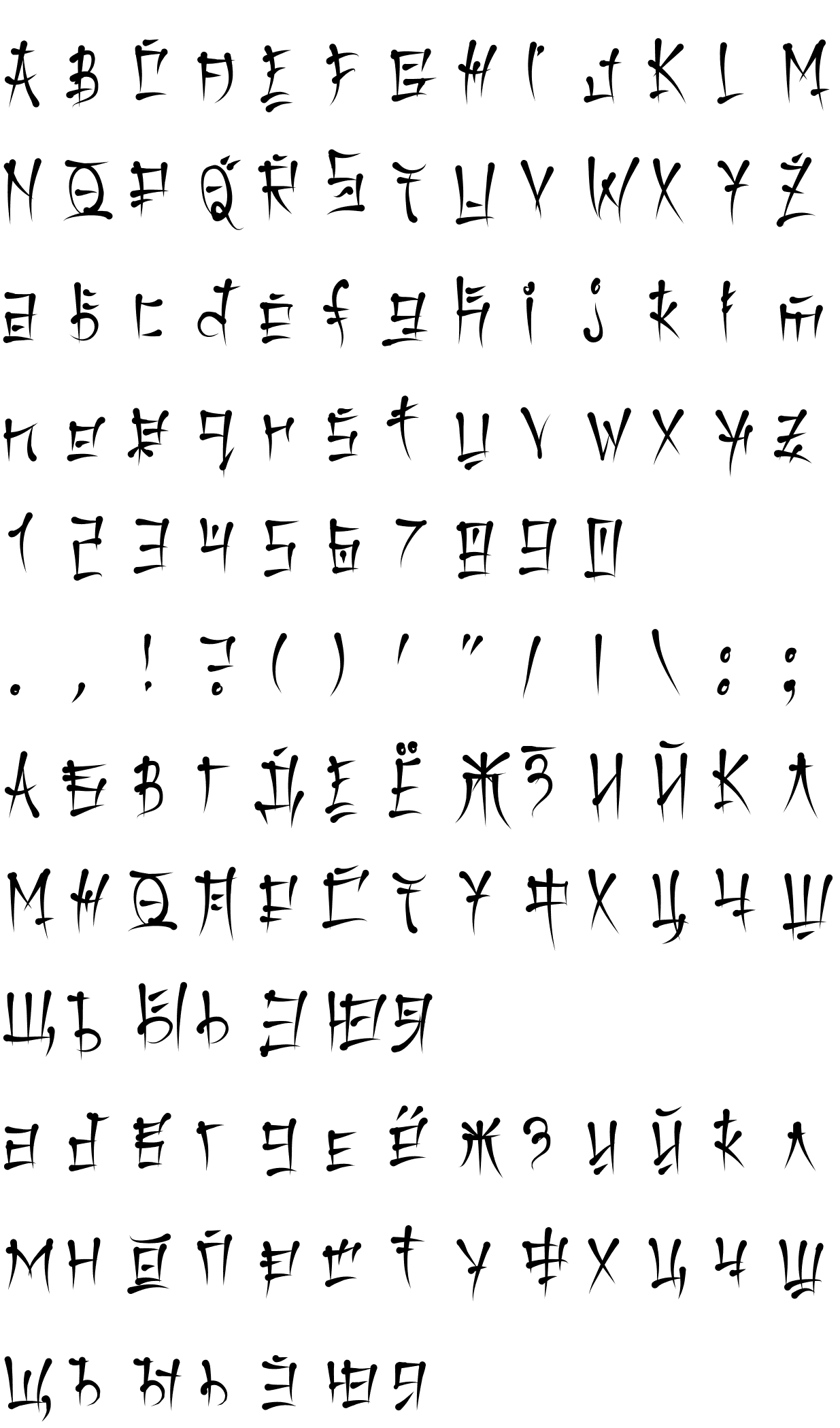 Шрифт KeetanoKatakana Regular