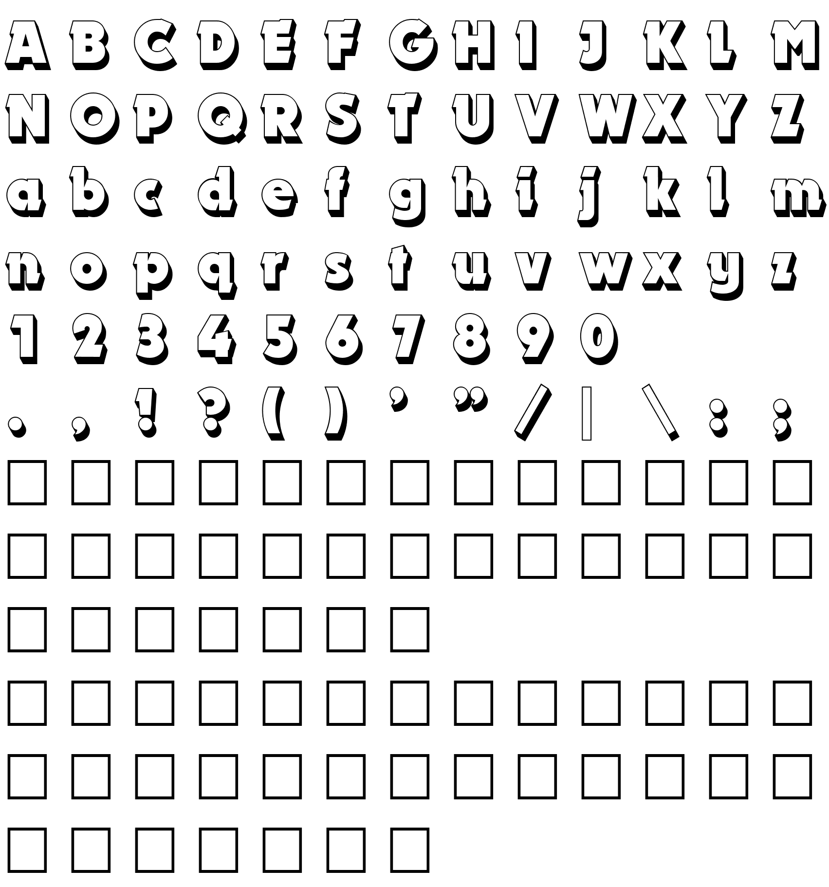 Шрифт DynarShadow Bold