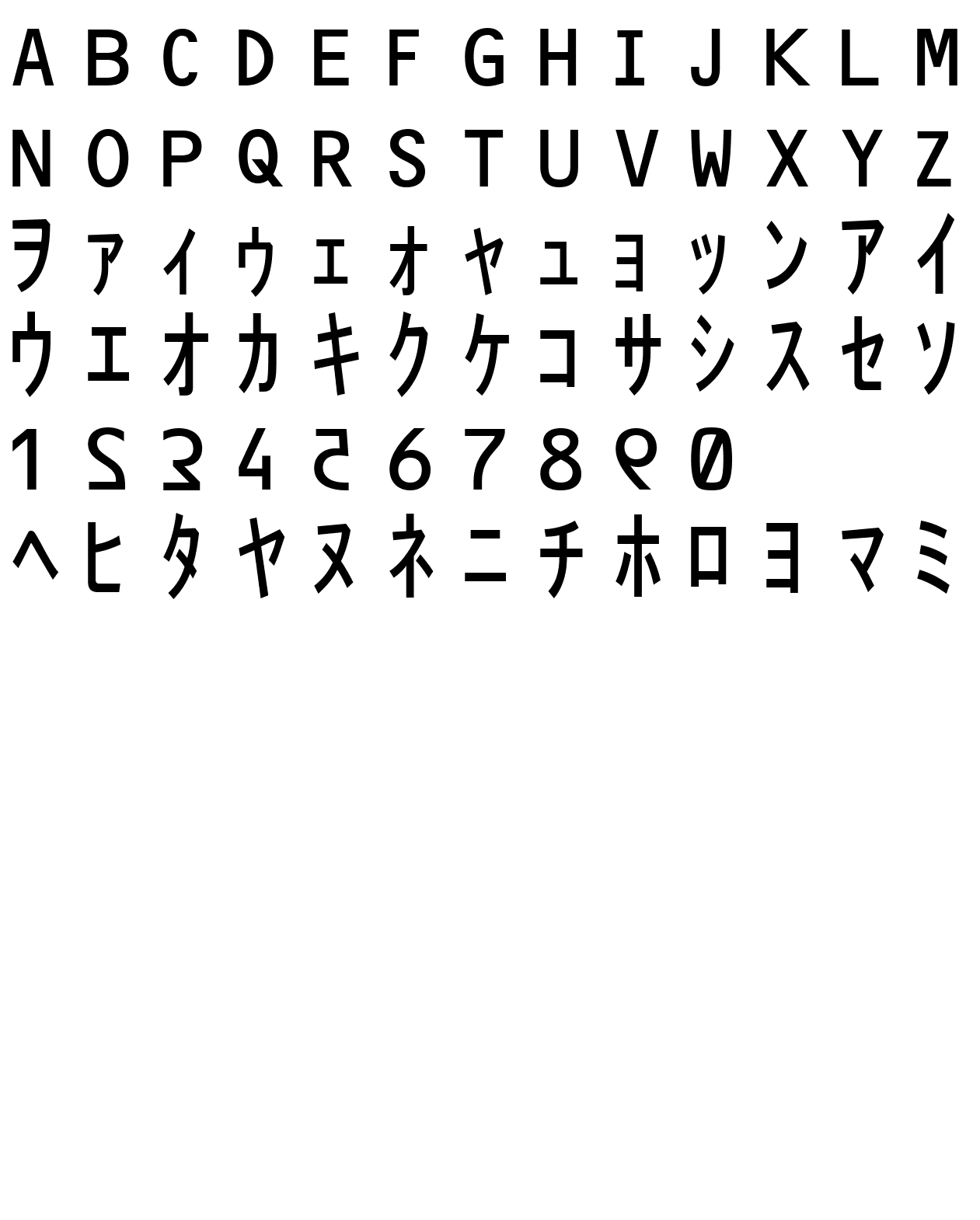 Шрифт Matrix Code NFI