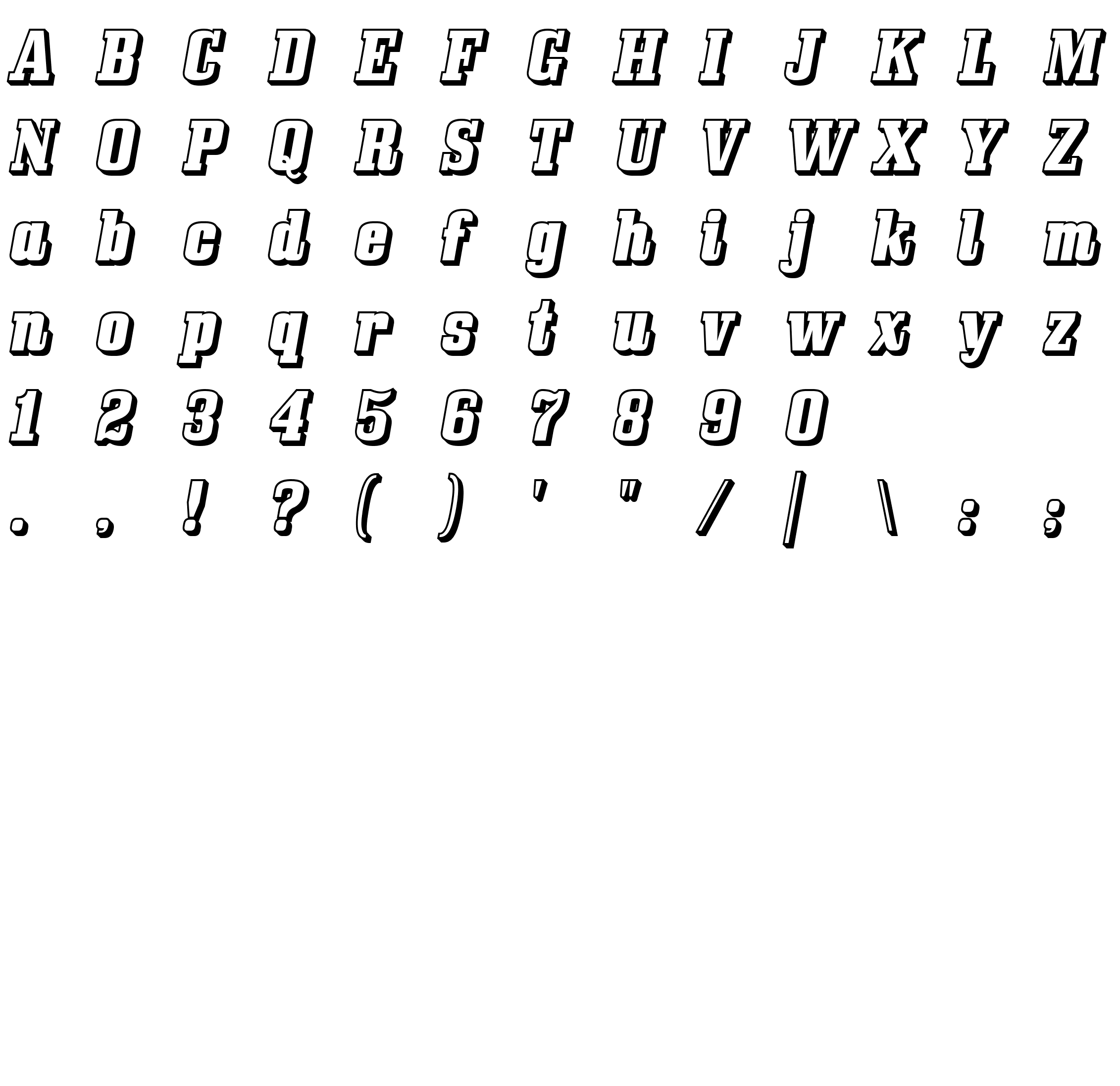 Шрифт Bullpen 3D