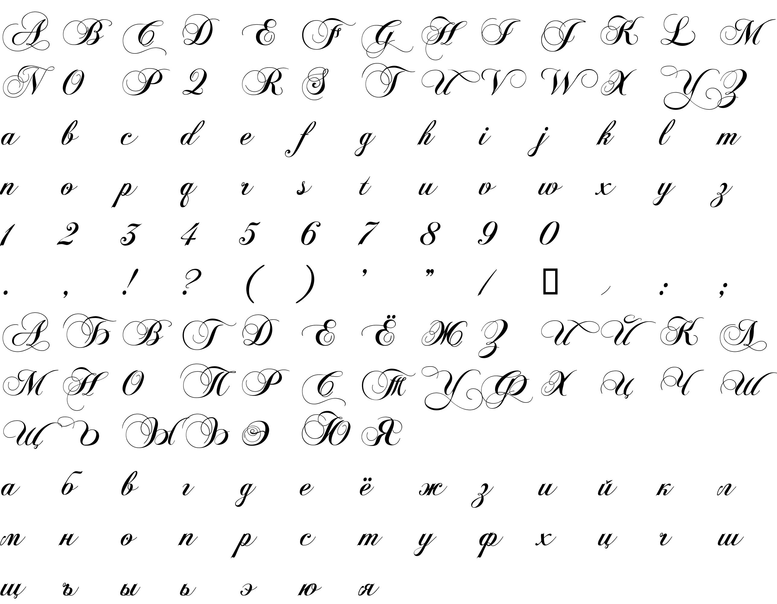 Шрифт KB ChopinScript