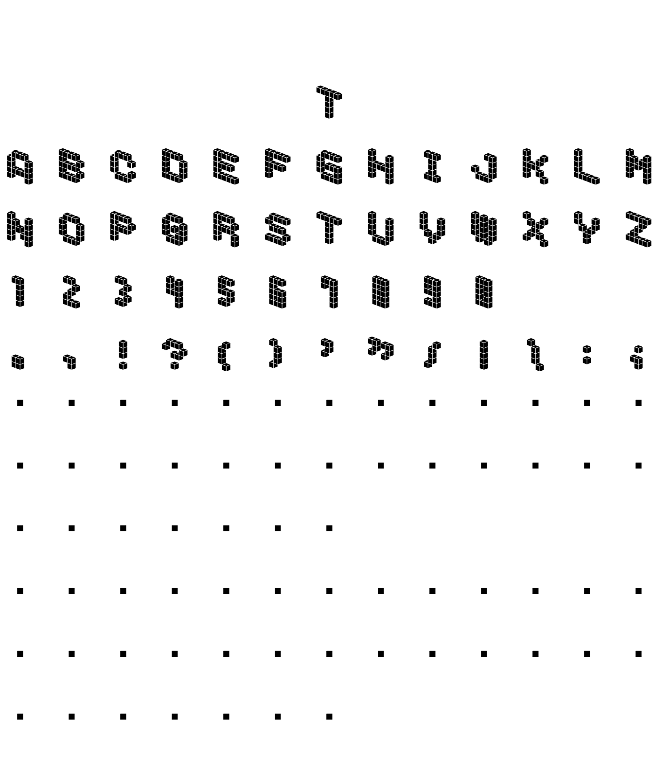 Шрифт DemonCubicBlockFont Tile