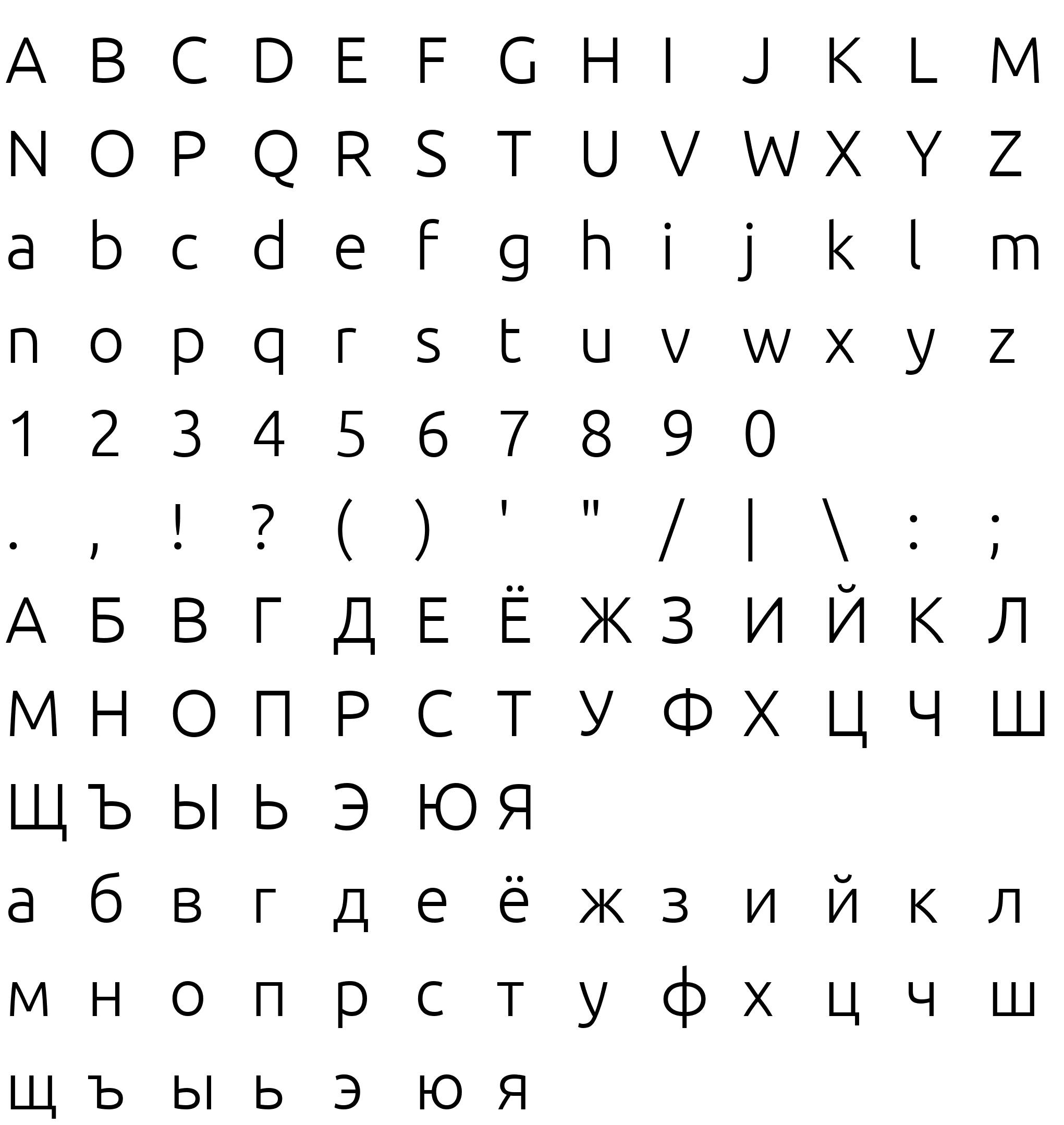 Шрифт Ubuntu Light