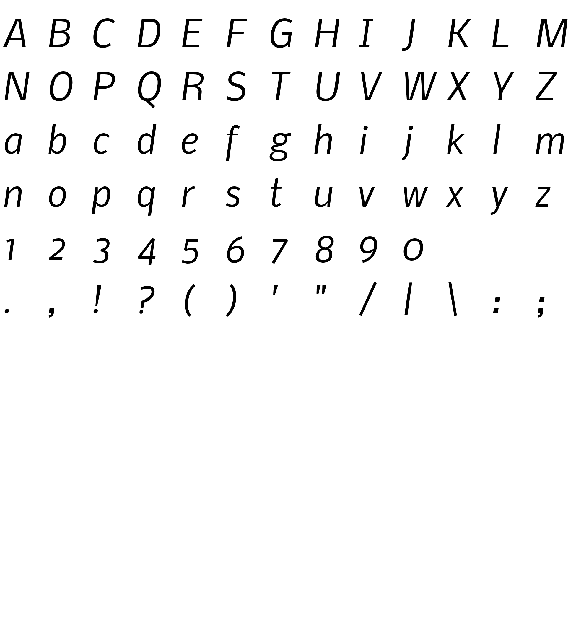 Шрифт Nobile Italic