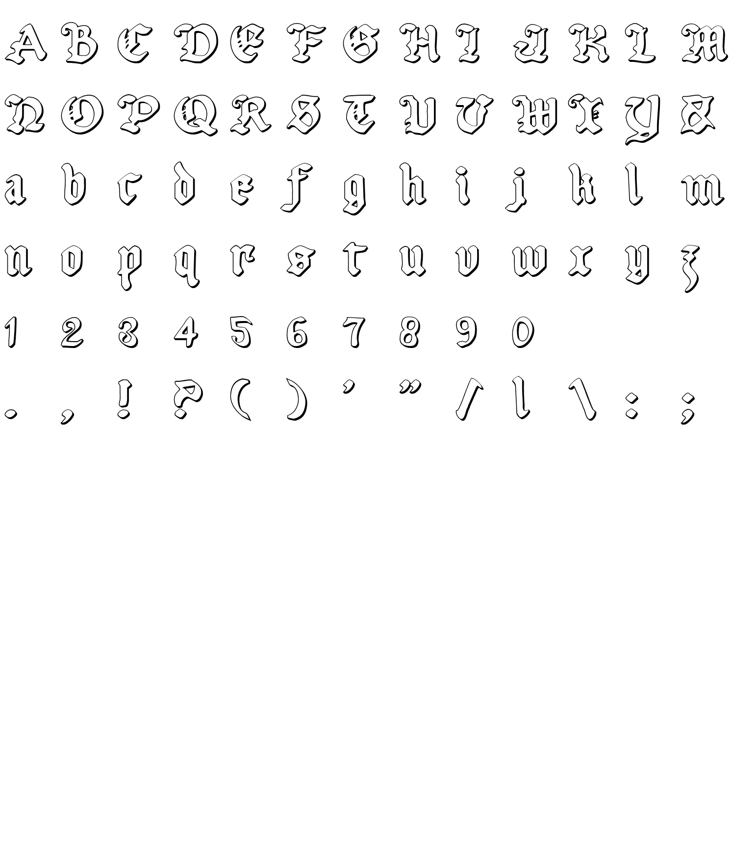 Шрифт Uberholme Outline