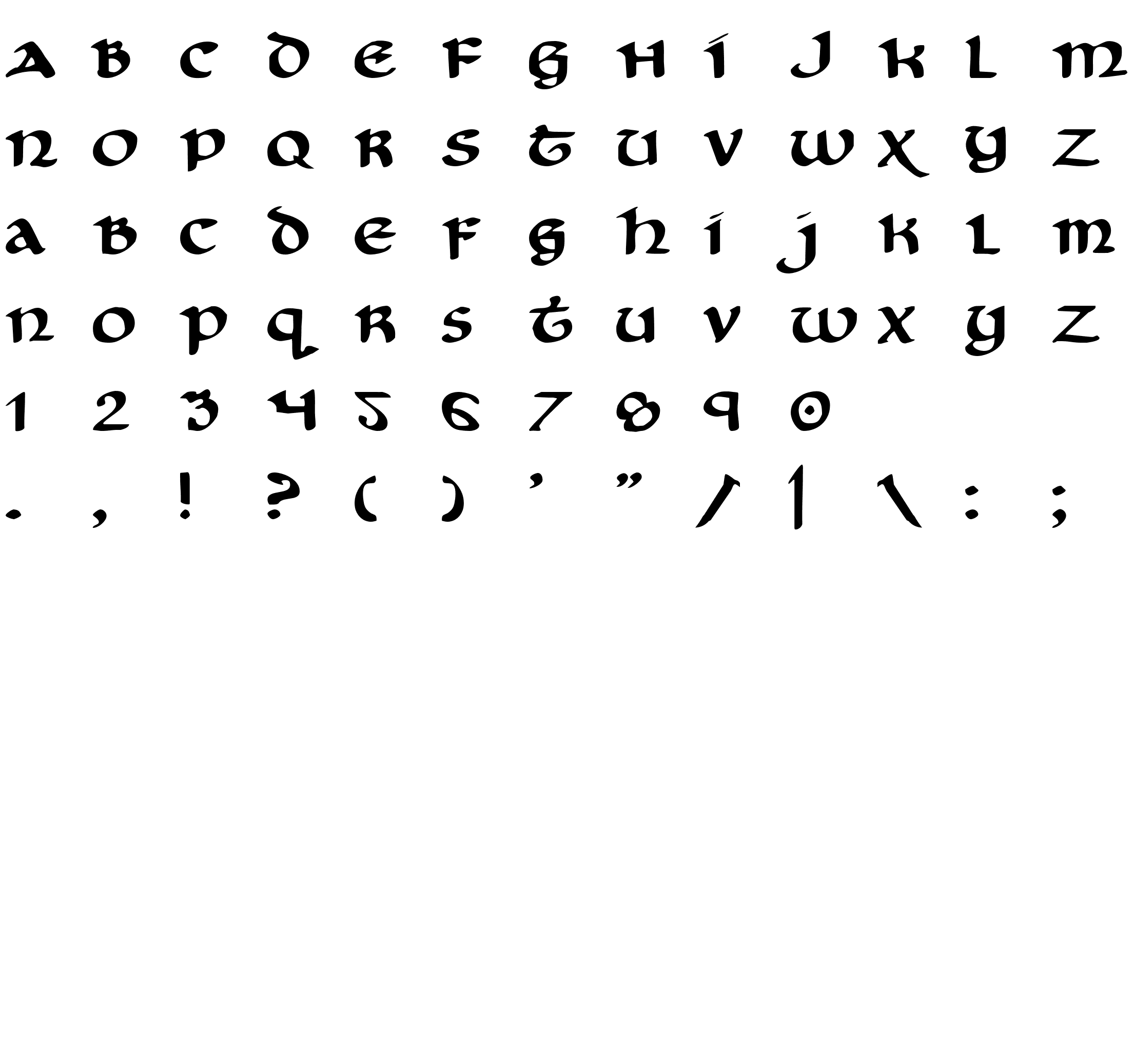 Шрифт Cry Uncial