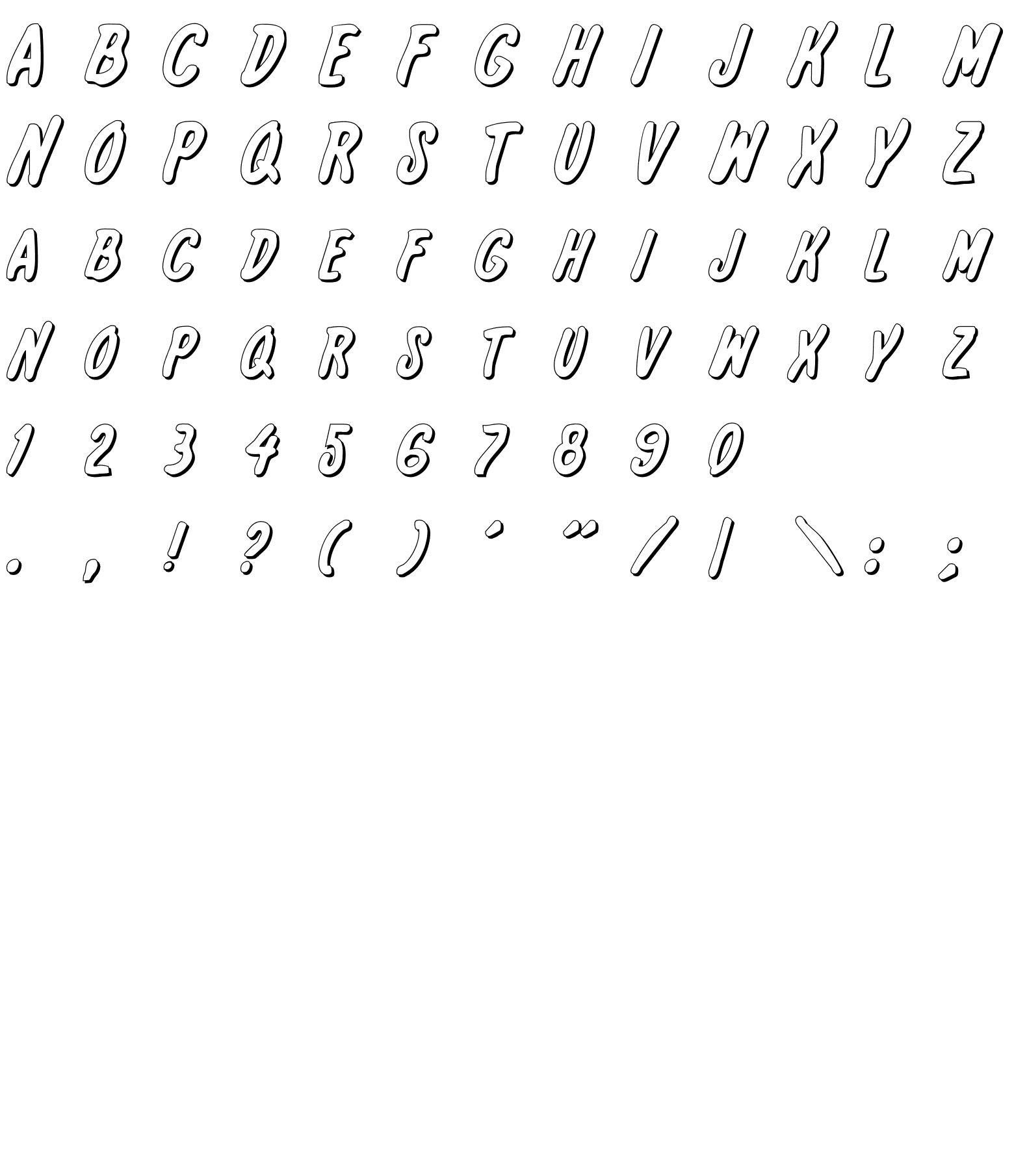 Шрифт International Super Hero Out