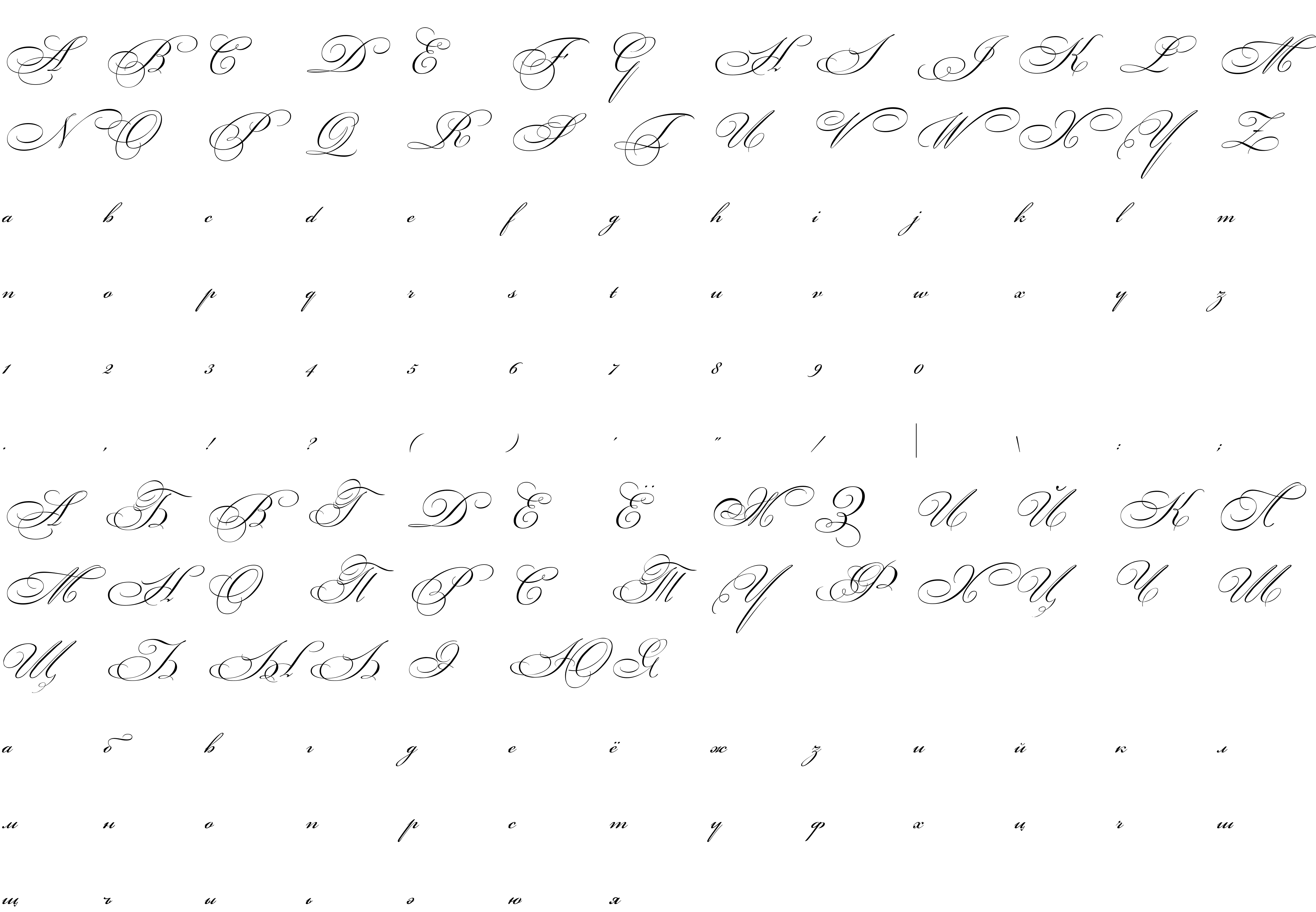 Шрифт Bickham Script Two