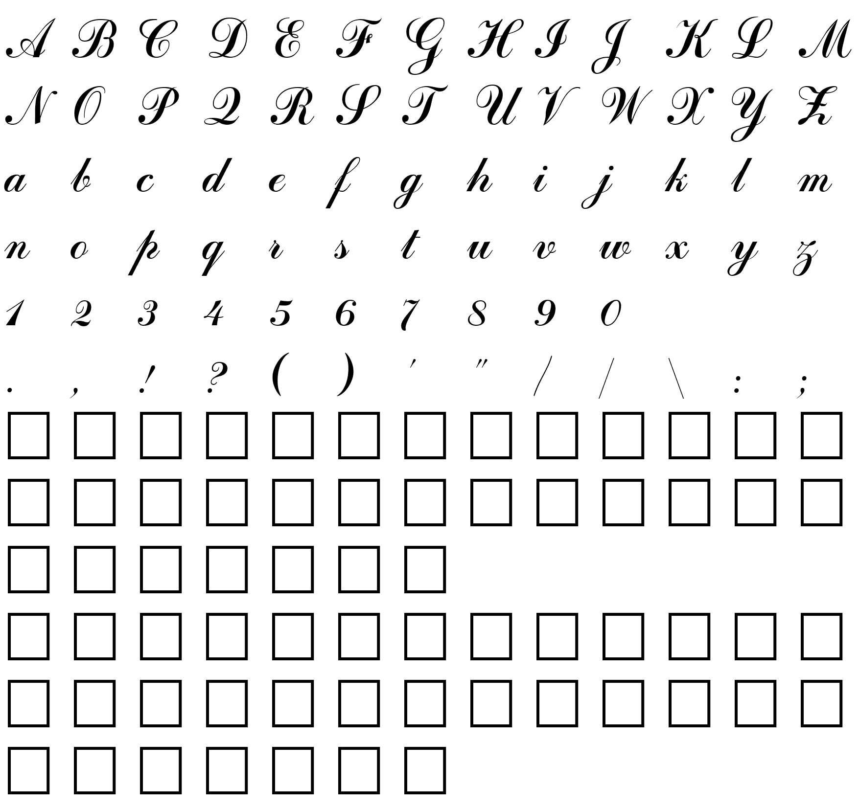 Шрифт Calligraph