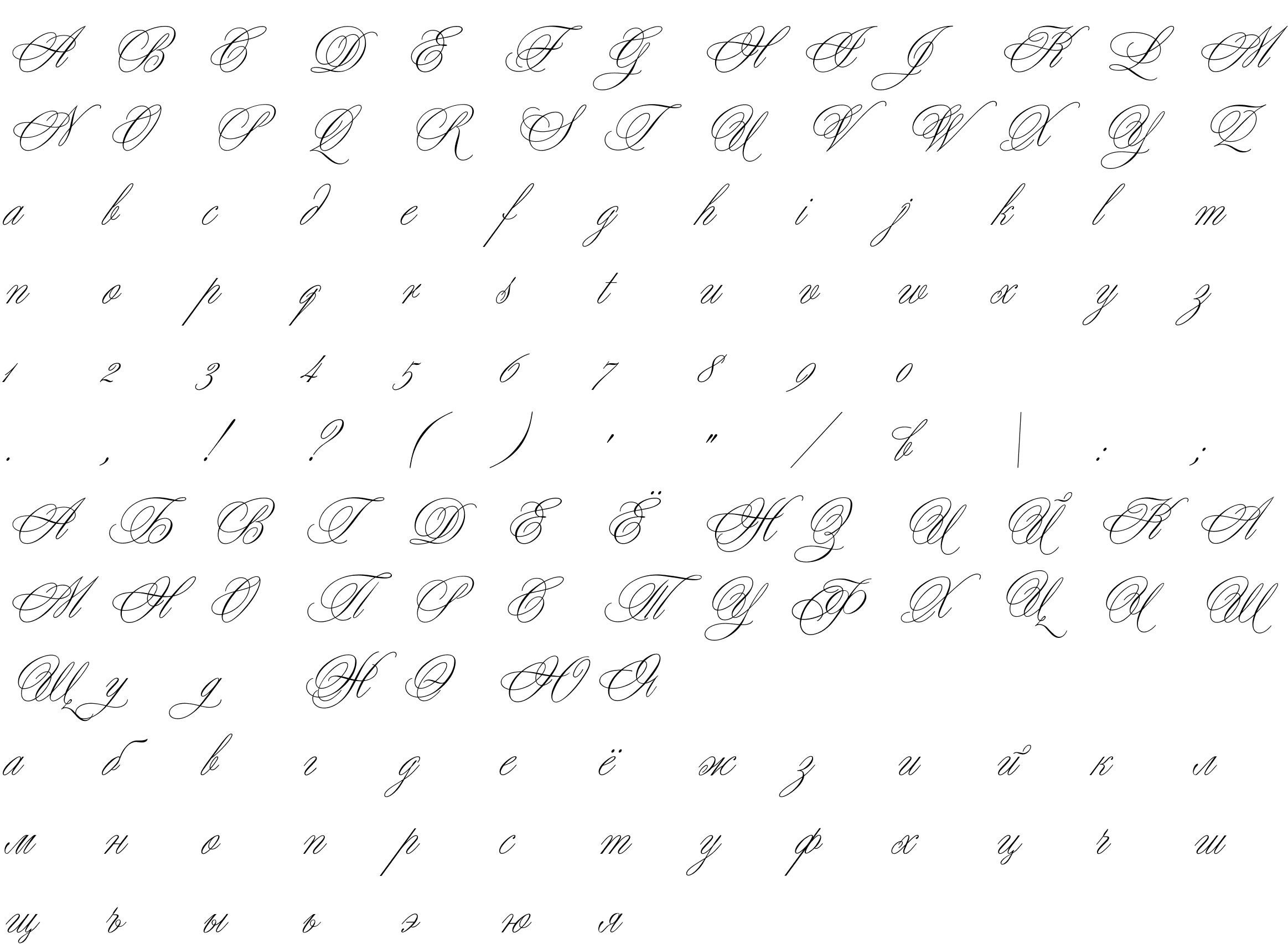 Шрифт Margarita script