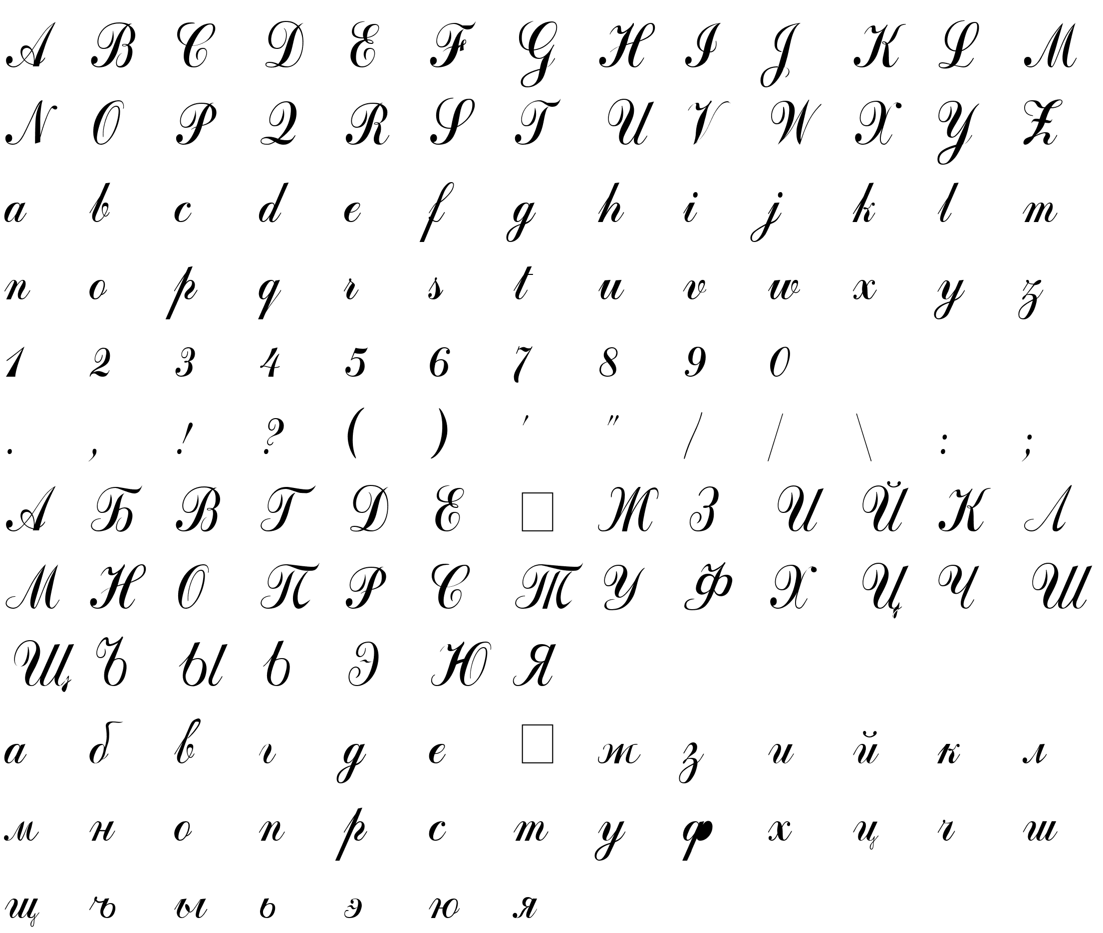 Шрифт OdessaPCforSerge Medium