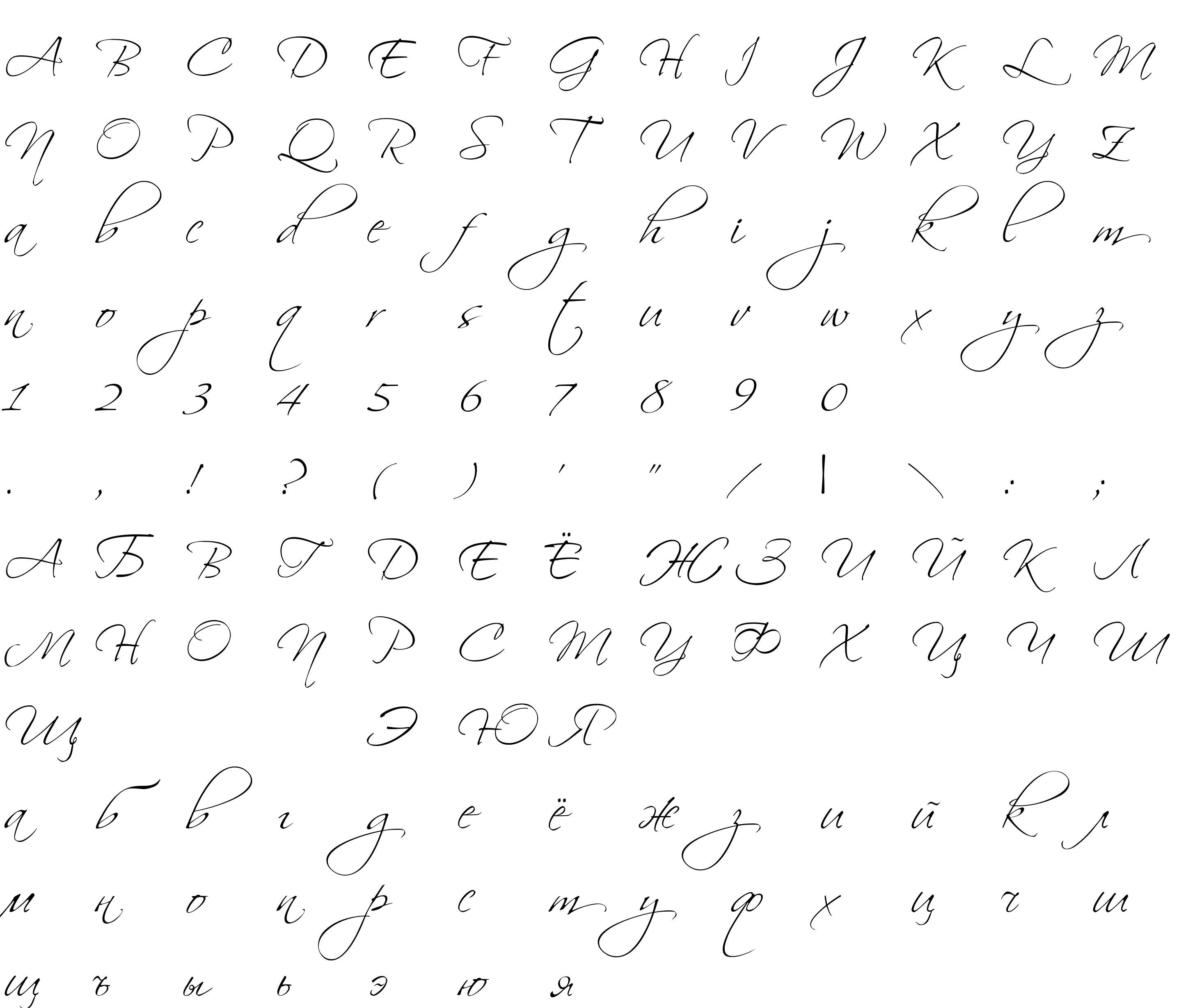 Шрифт Scriptorama