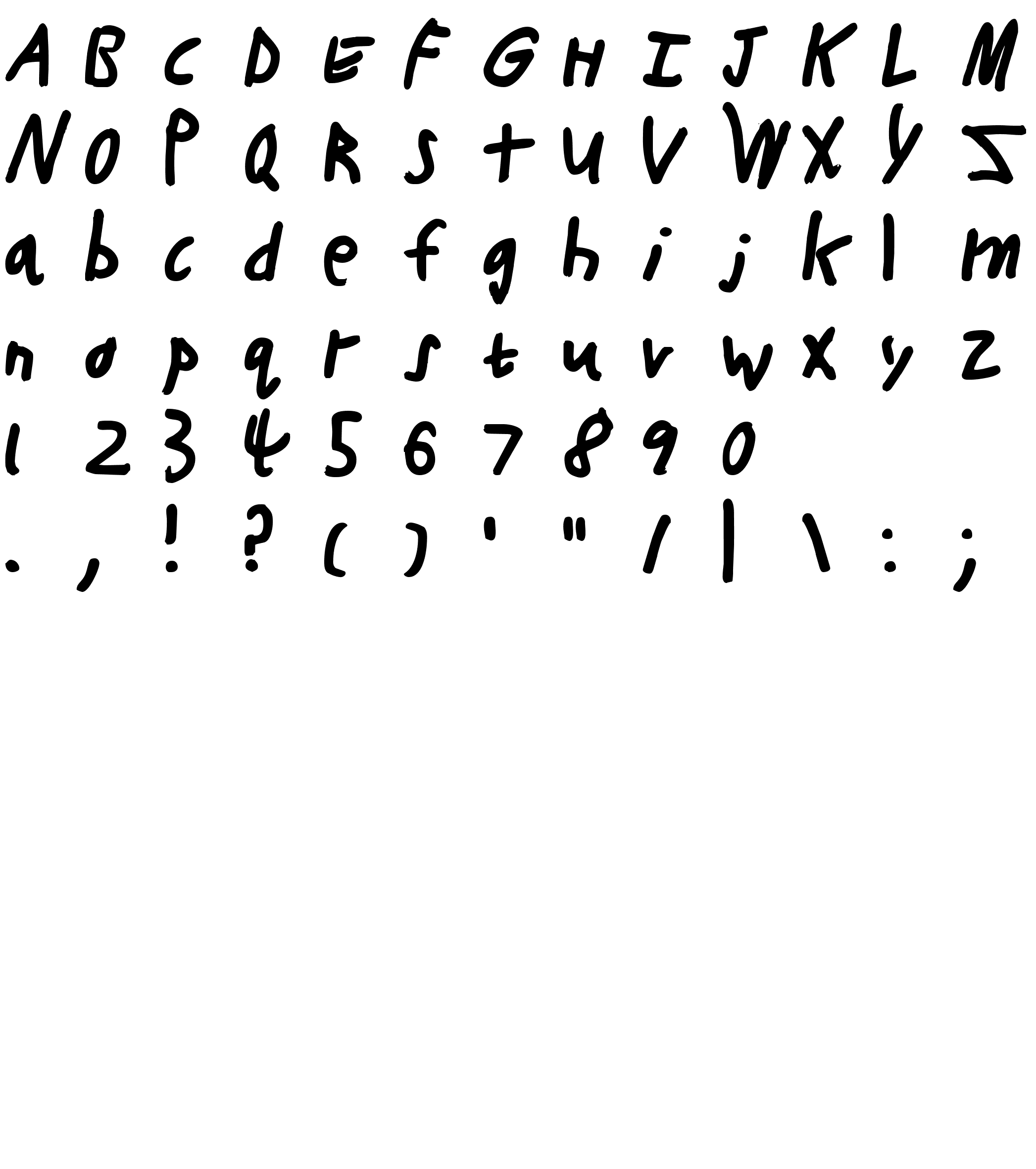 Шрифт Buttons the Bear