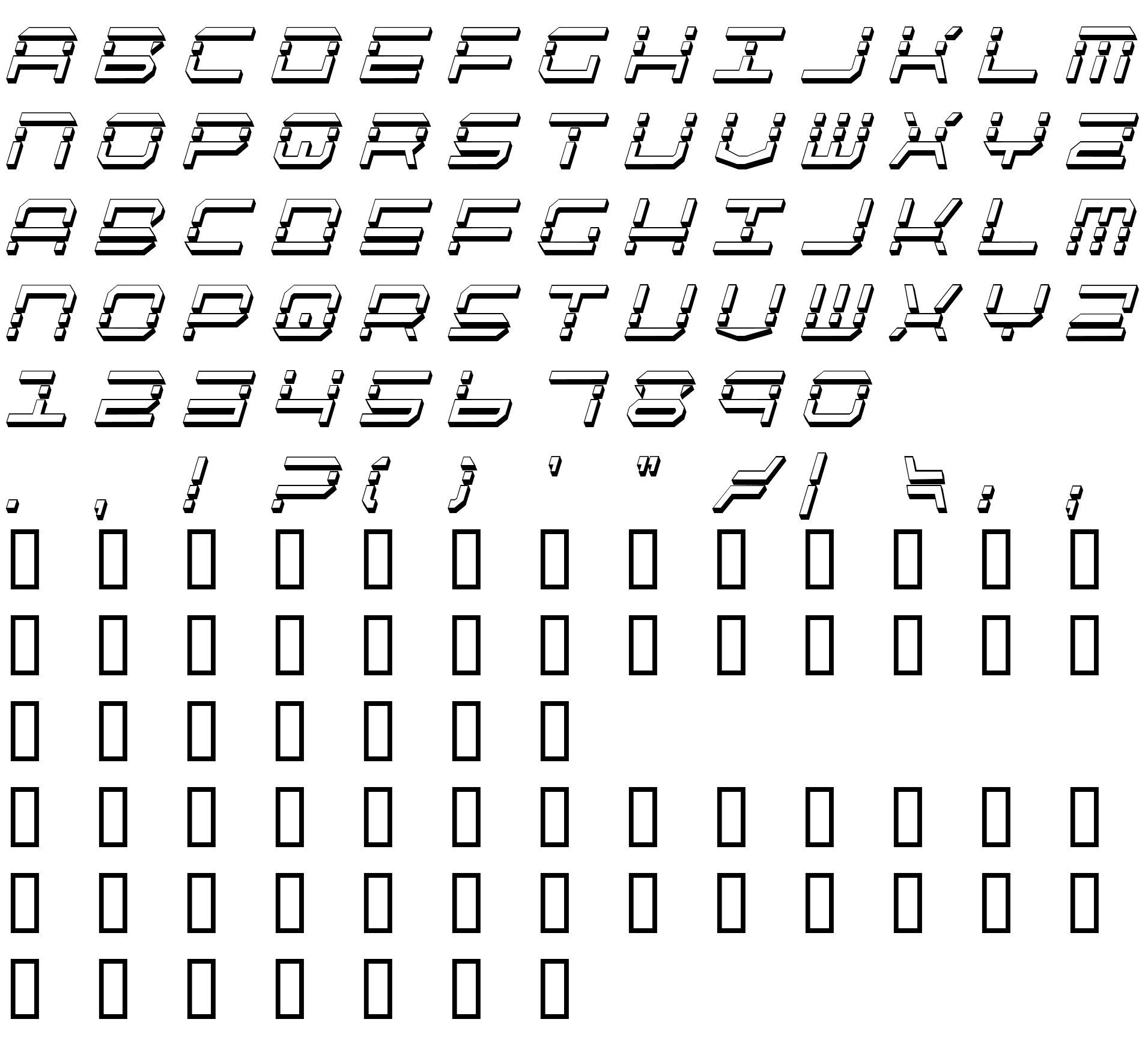 Шрифт QuickQuick Shadow ItalCondensed