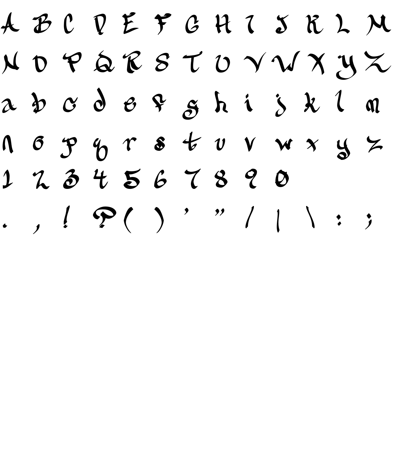 Шрифт CalliGravity