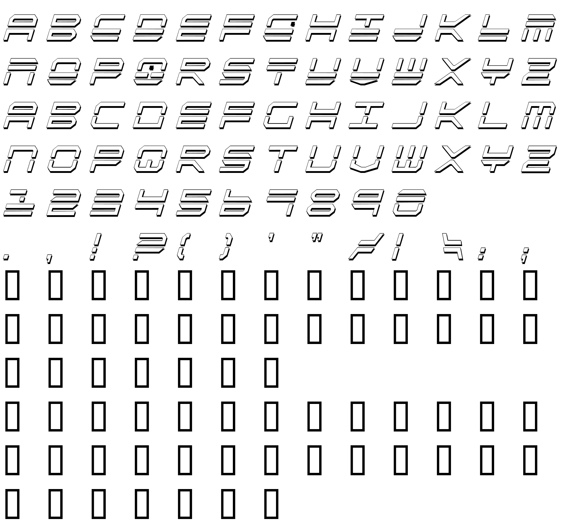 Шрифт QuickStrike Shadow ItalCon