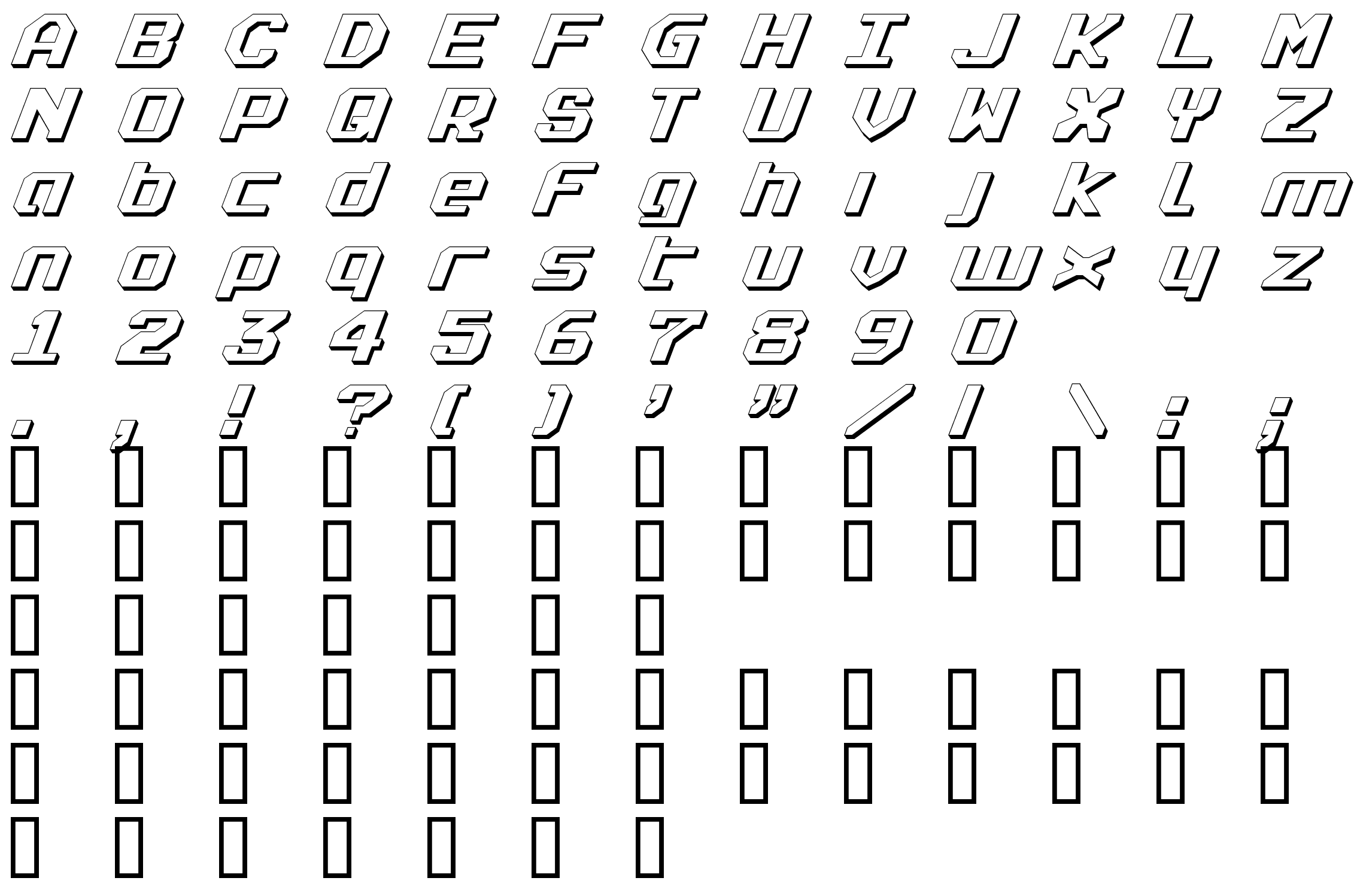 Шрифт Realpolitik Shadow Italic