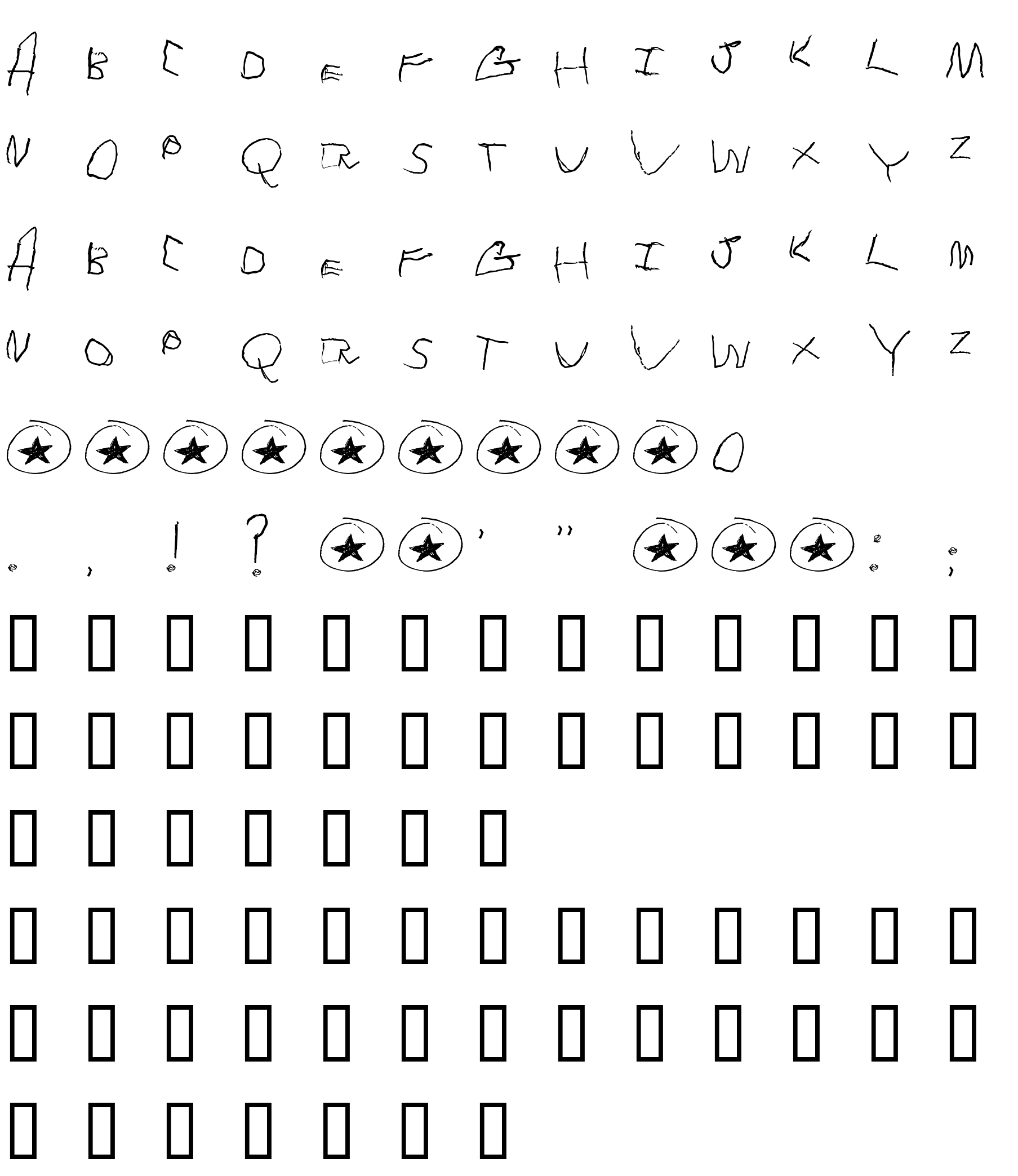 Шрифт Tommy's First Alphabet