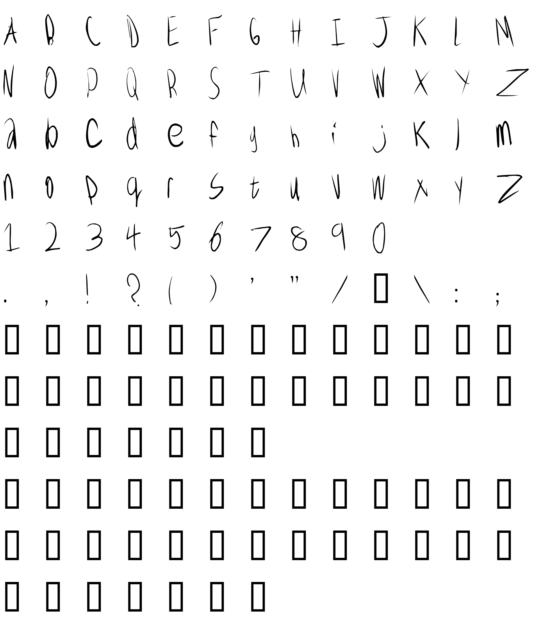 Шрифт Wolves, Lower