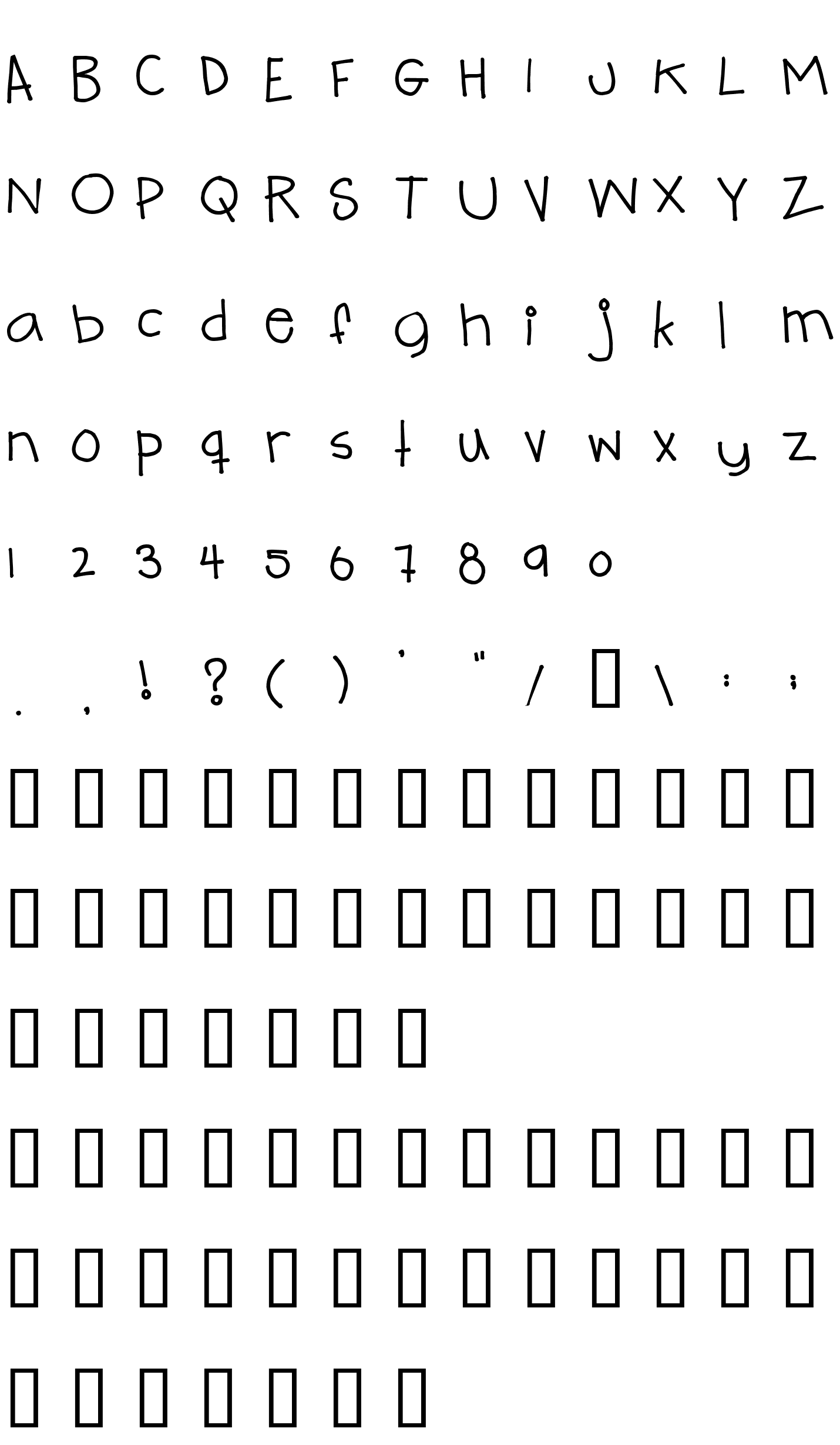 Шрифт Teenage angst