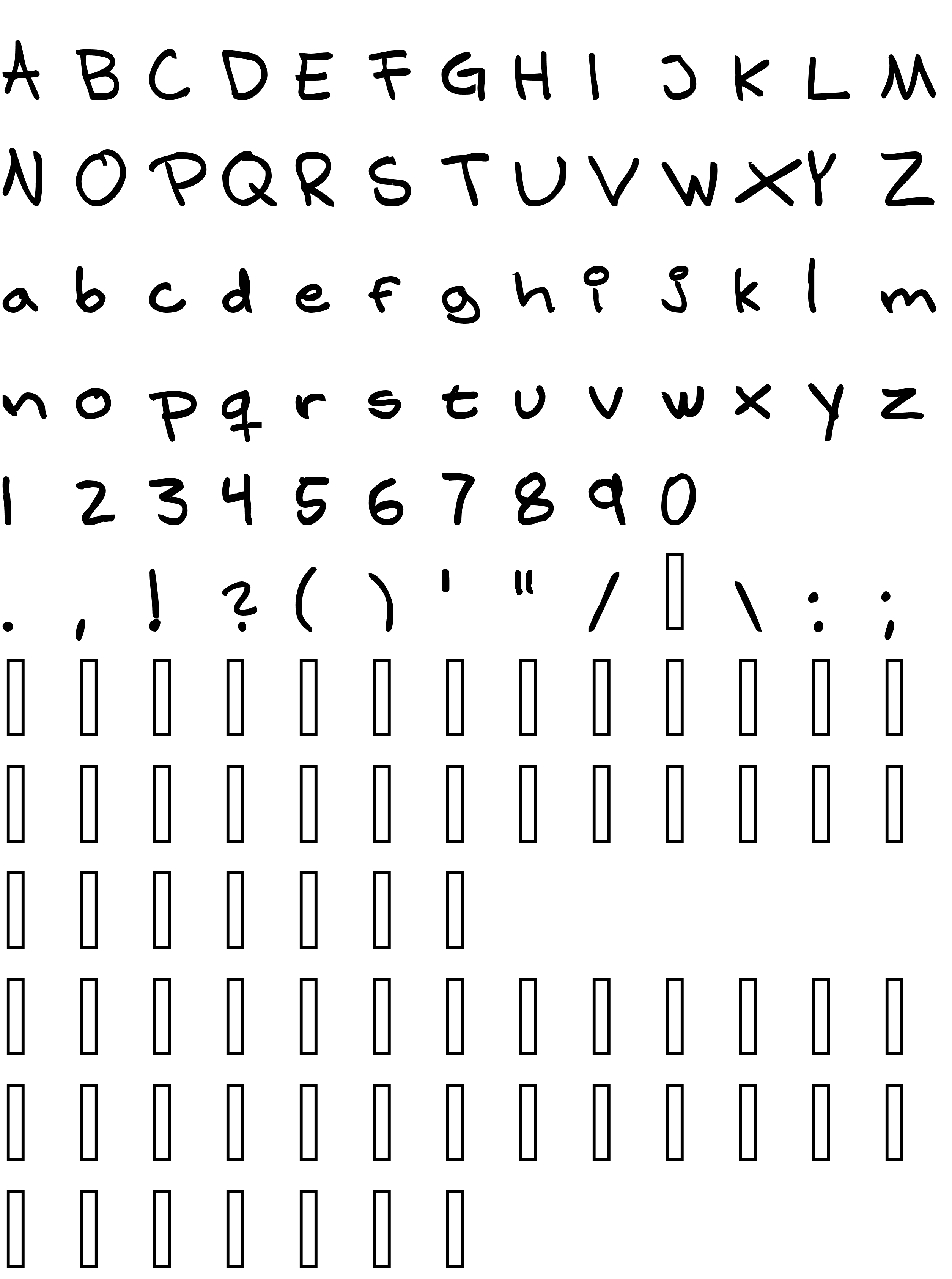 Шрифт Samuels hand bold