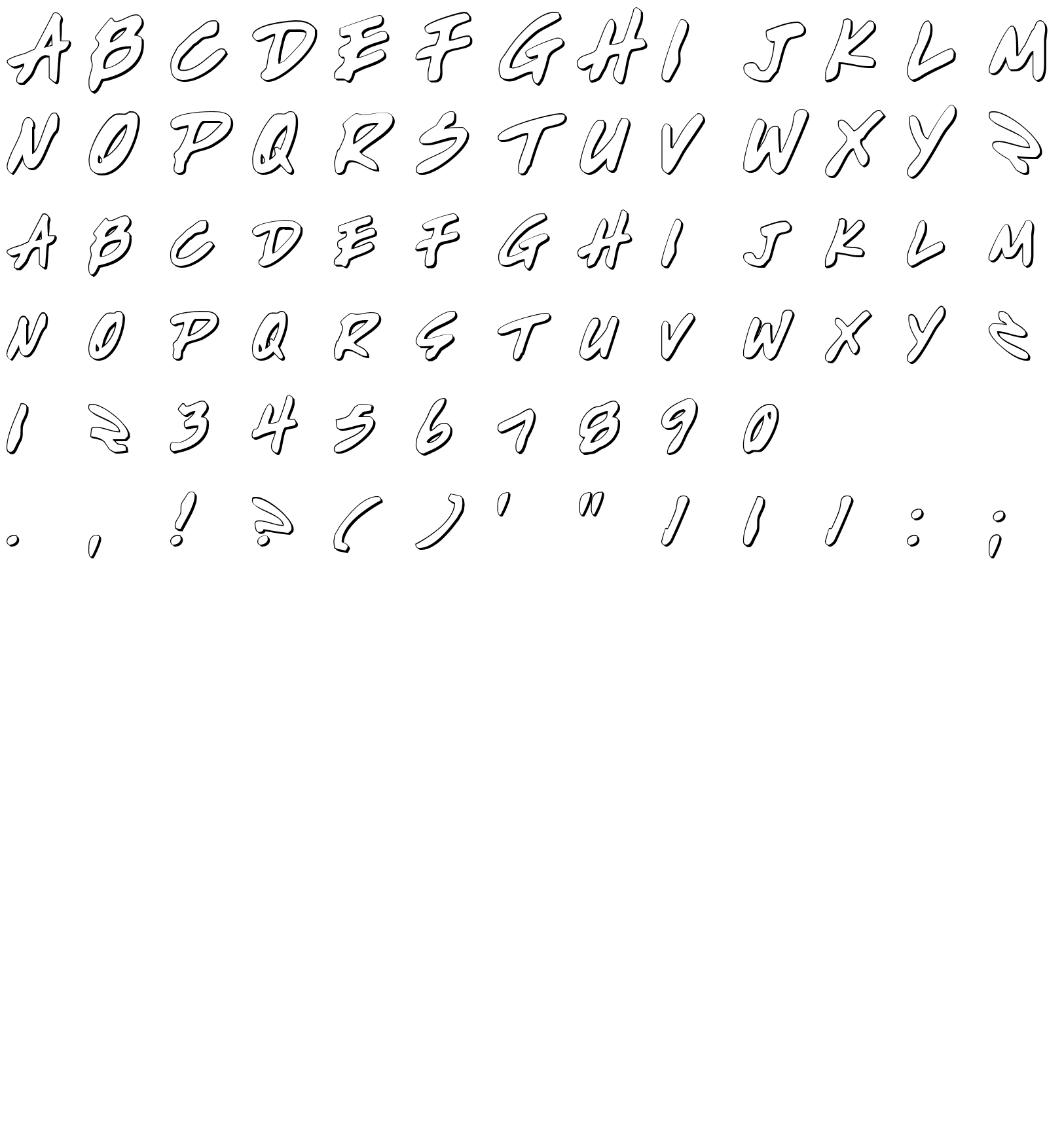 Шрифт Write Off Oultine