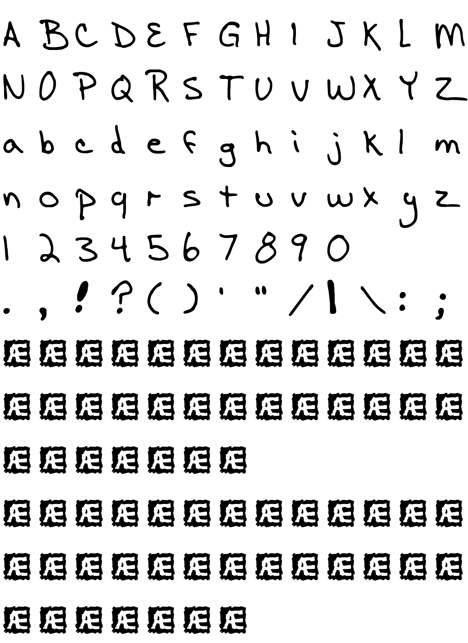 Шрифт AEnigma Scrawl (BRK)