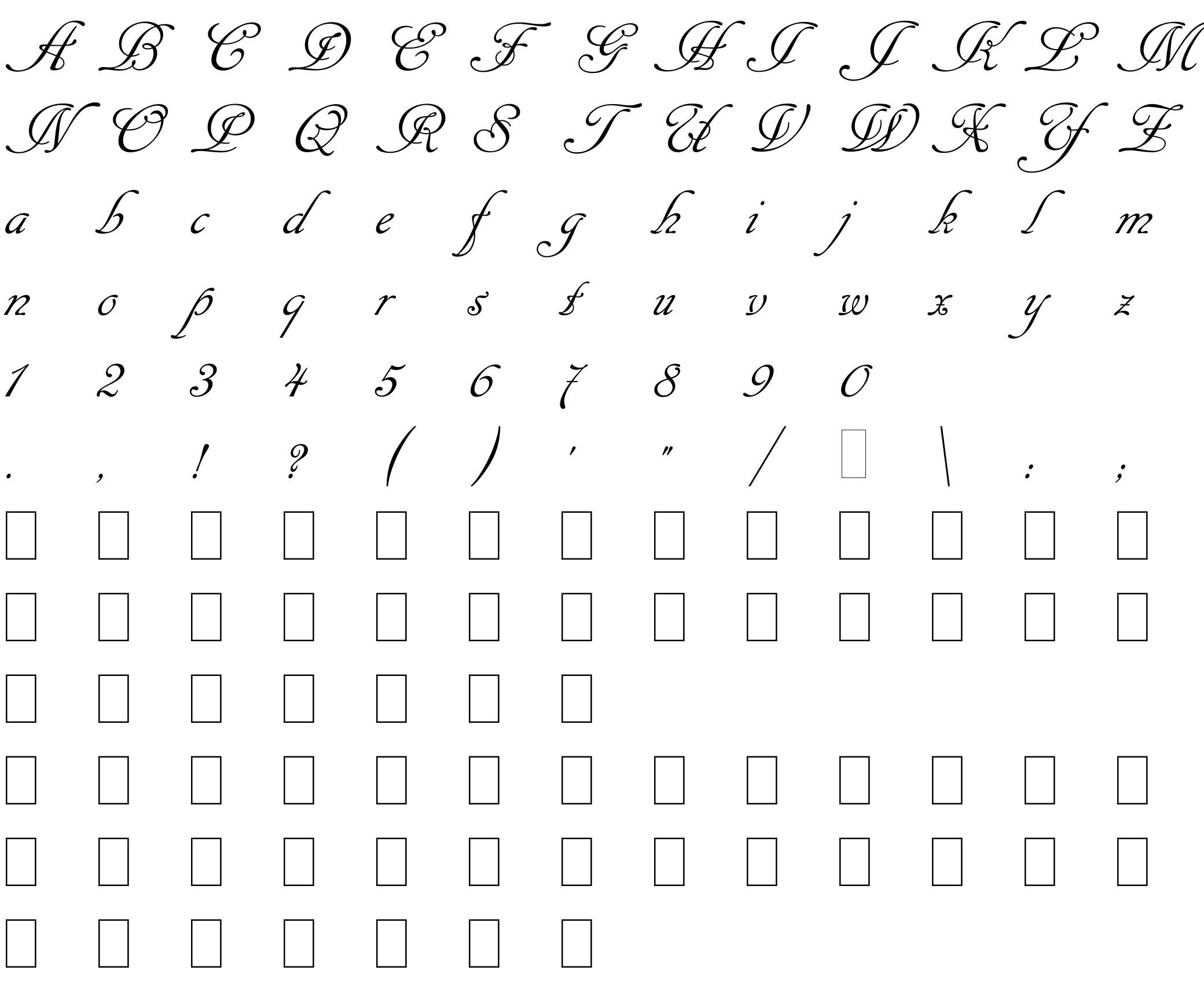 Шрифт Cancellaresca Script LET Plain:1.0