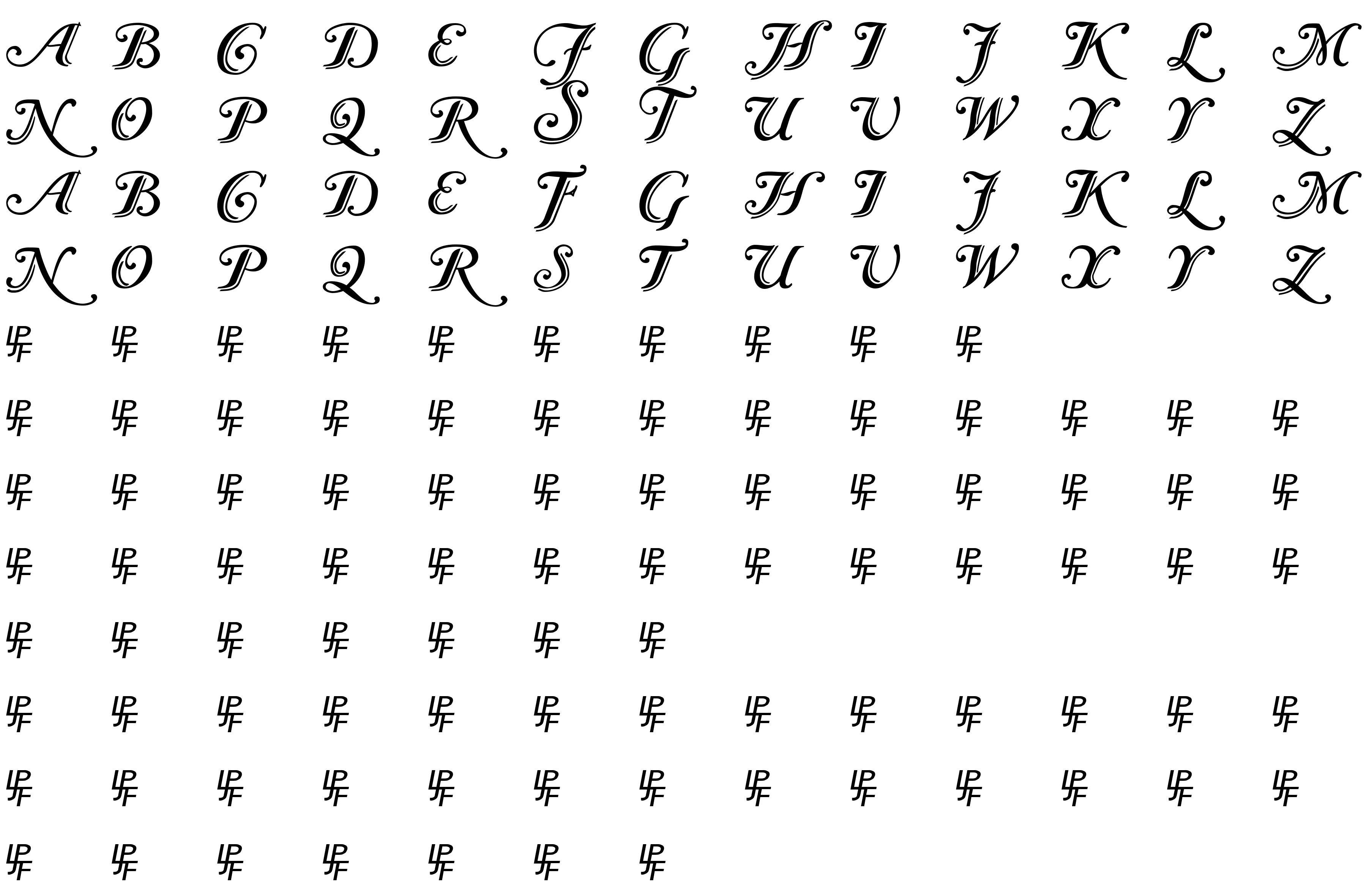 Шрифт Caslon Calligraphic Initials