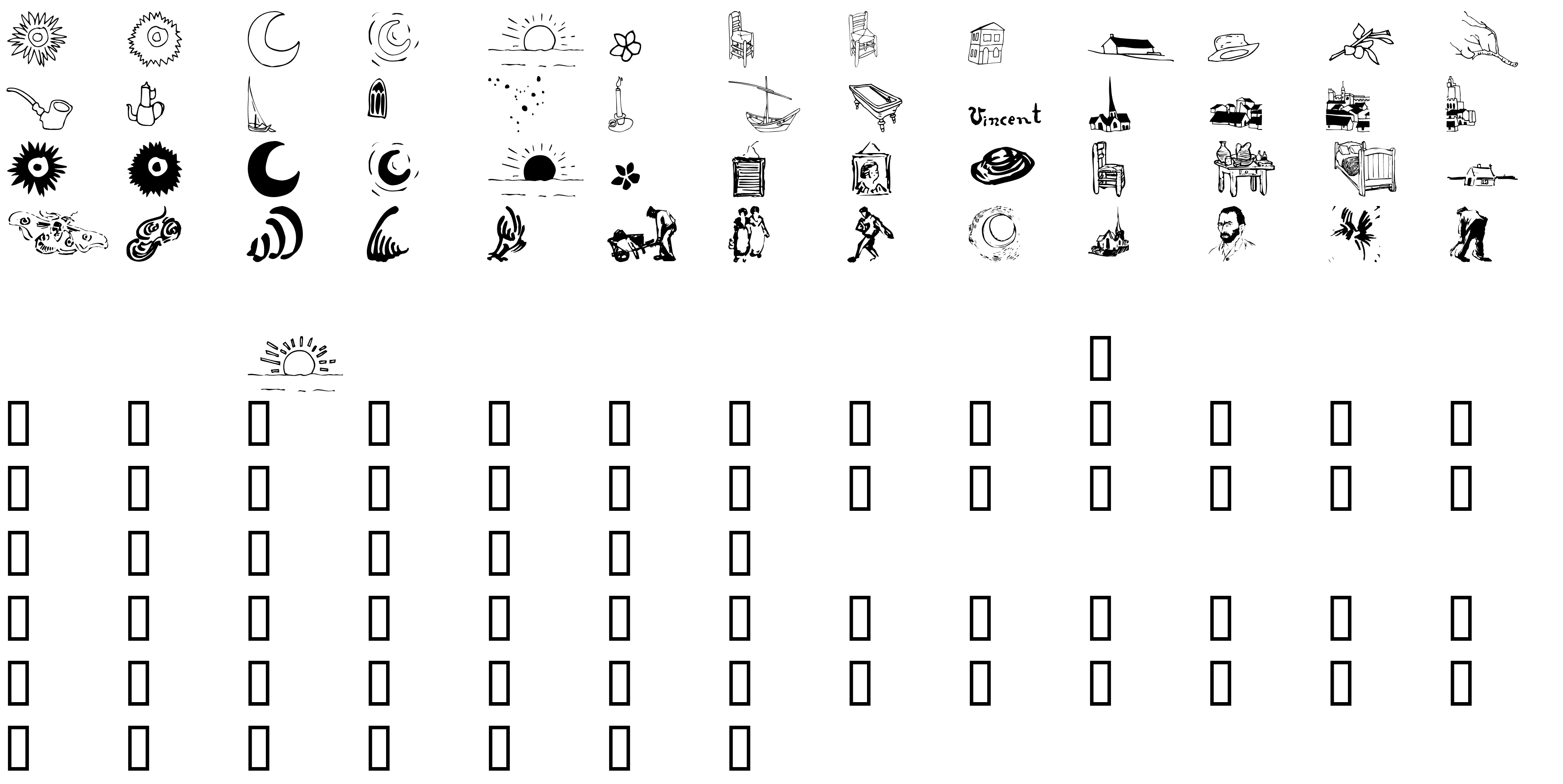 Шрифт P22 Vincent Extras