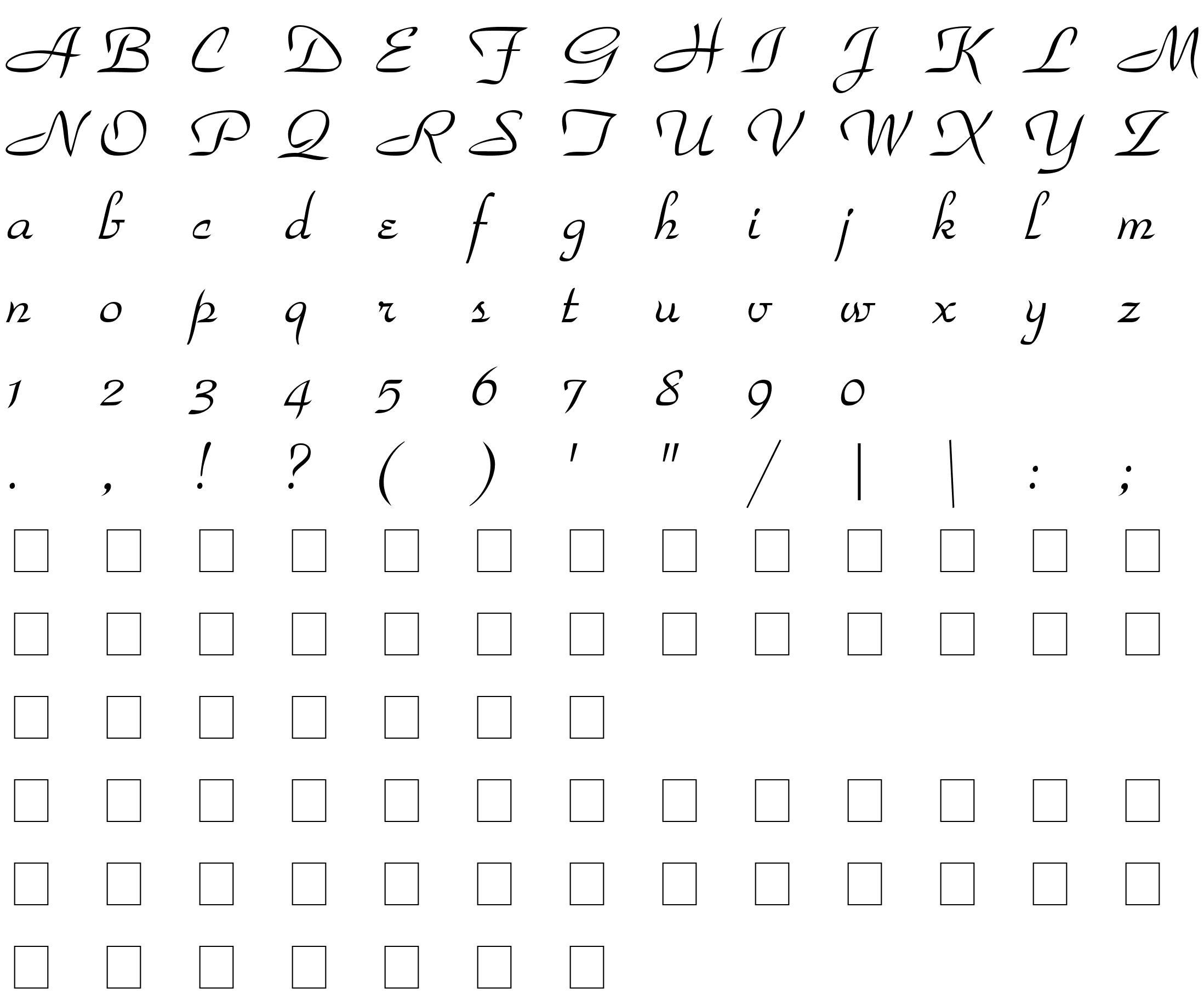 Шрифт ParkAvenue Normal