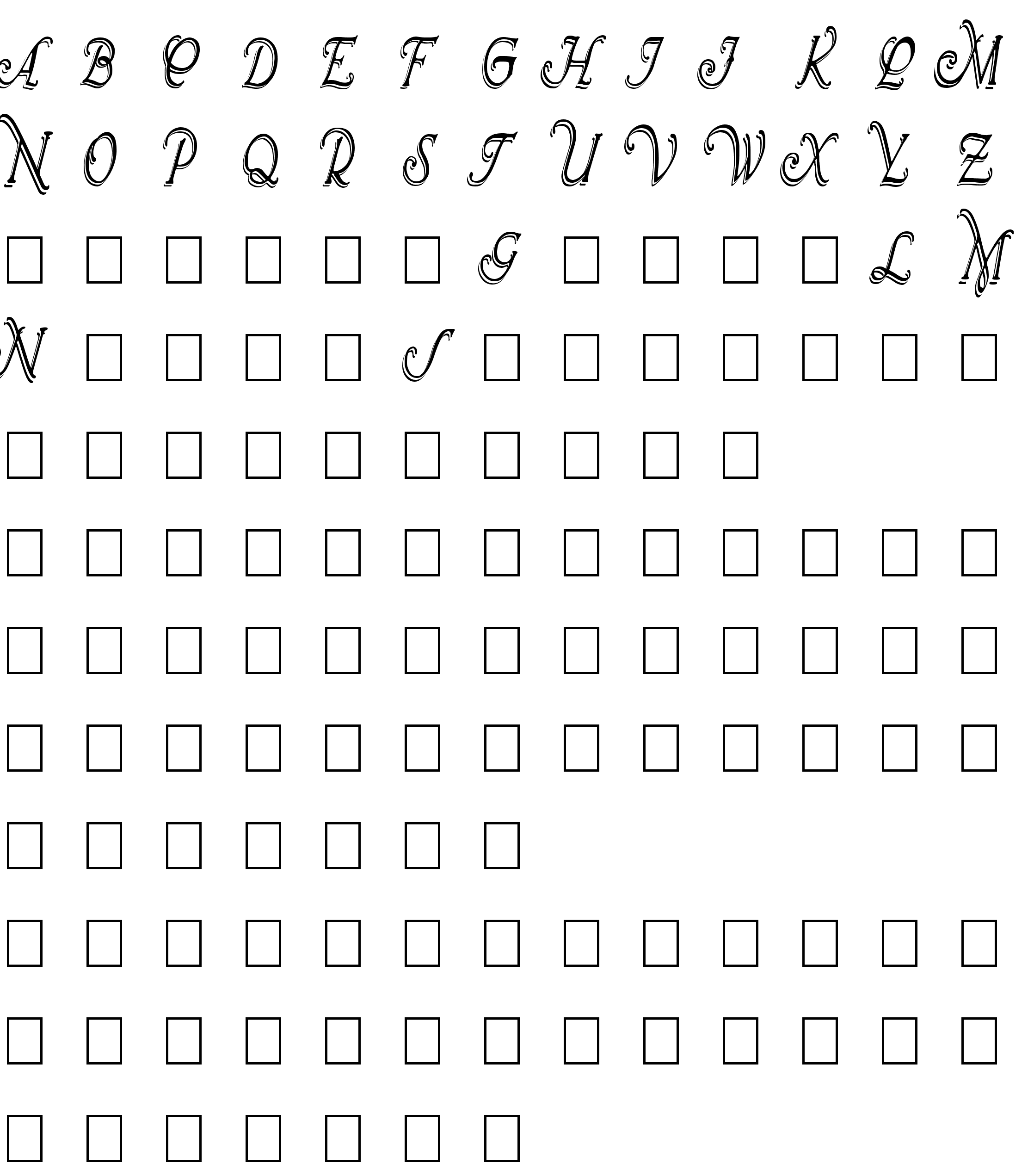 Шрифт Wrenn Initials Shadowed Cond