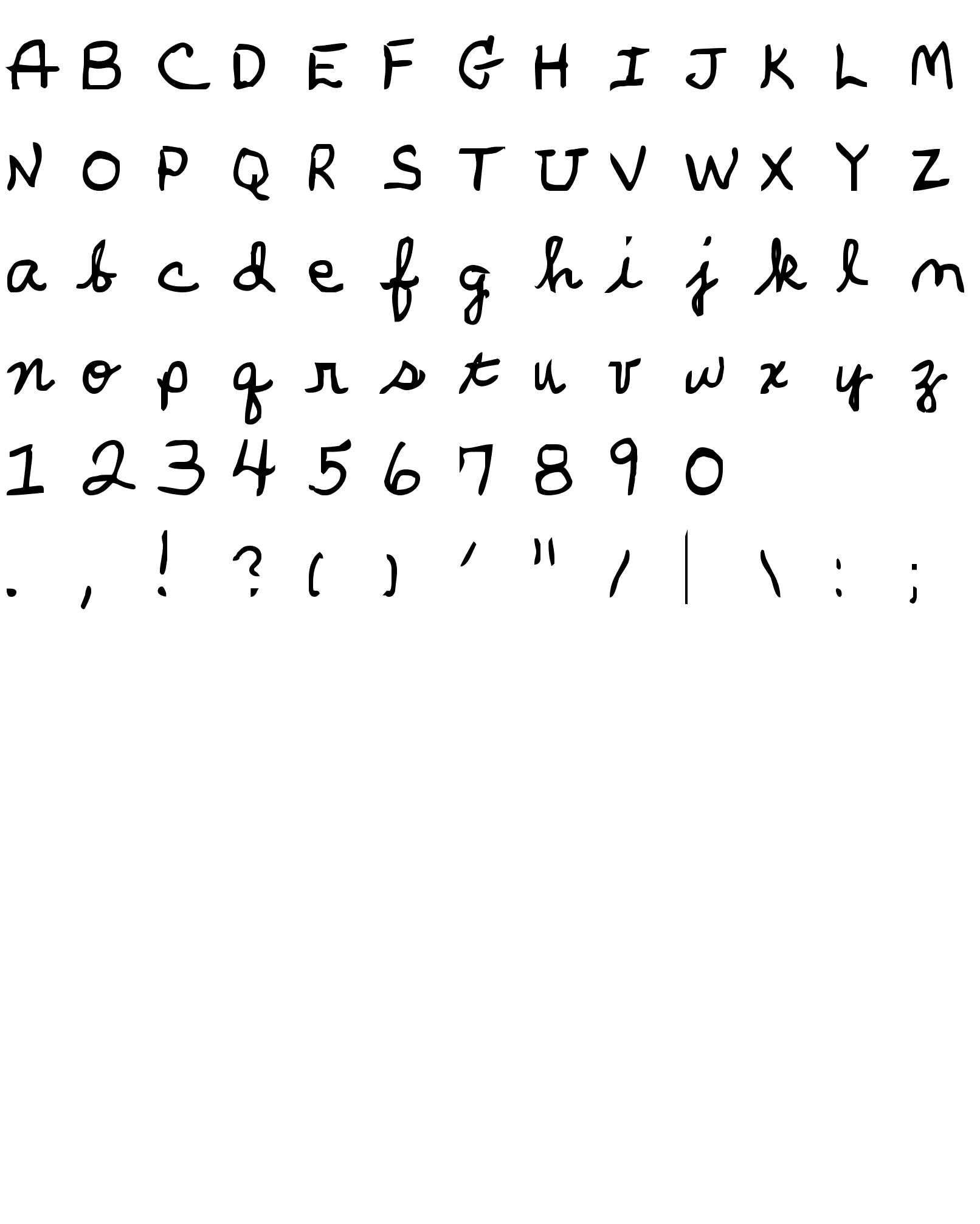 Шрифт Parker's Hand Bold