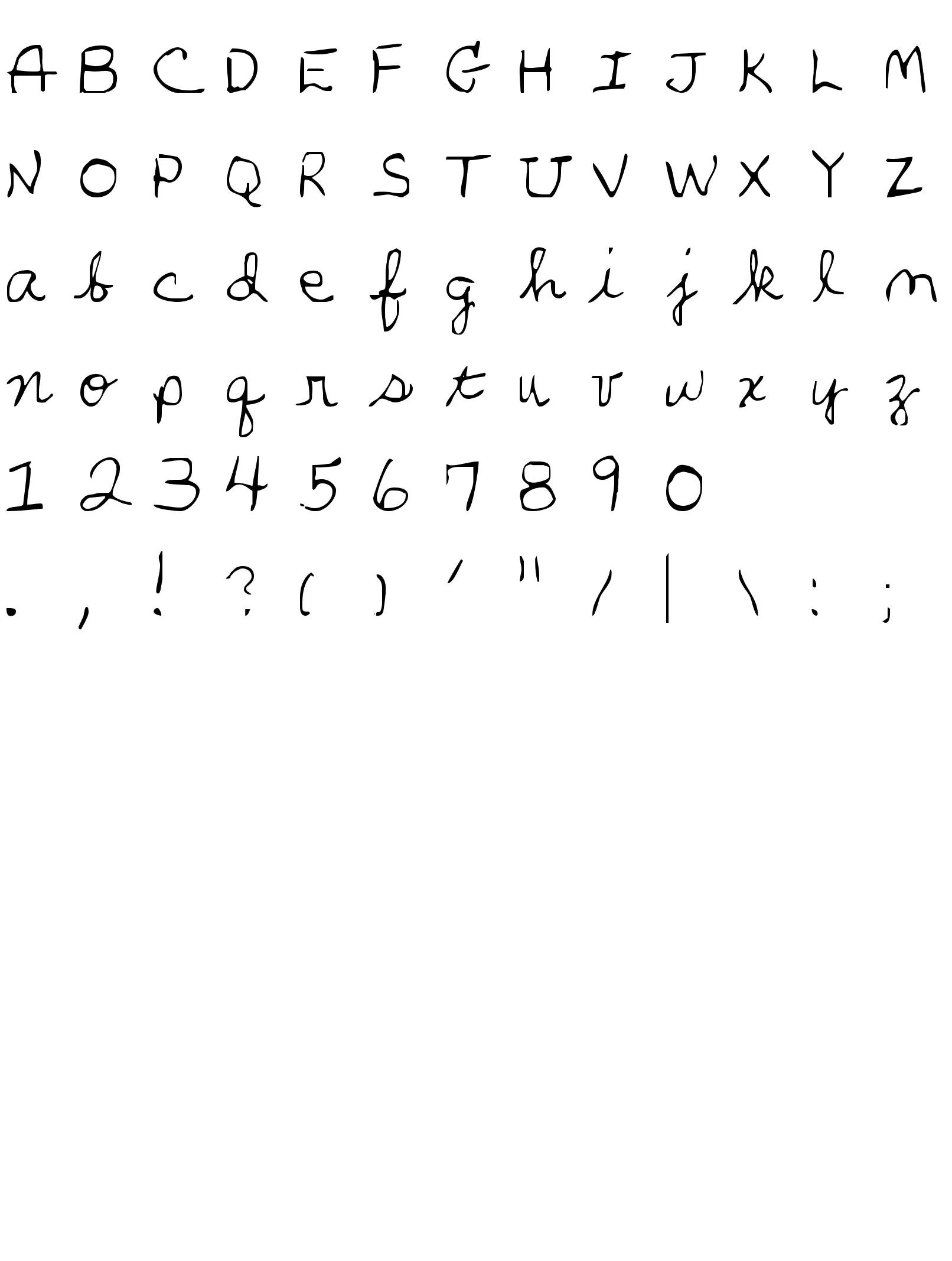 Шрифт Parker's Hand