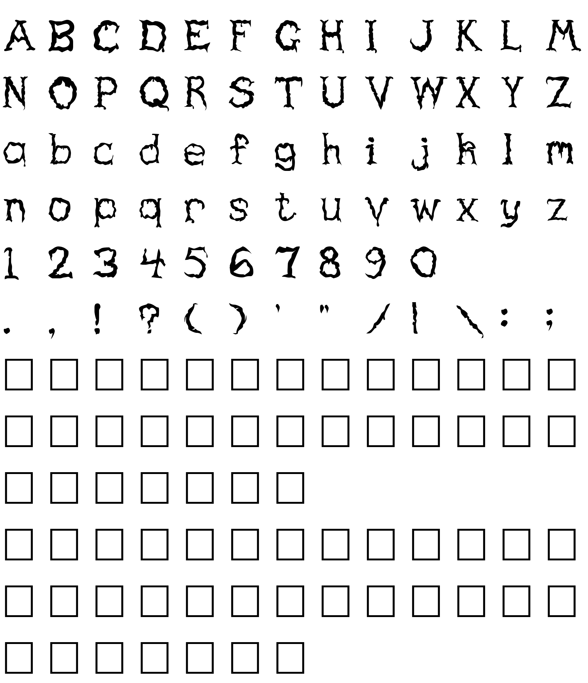 Шрифт Haunted Regular