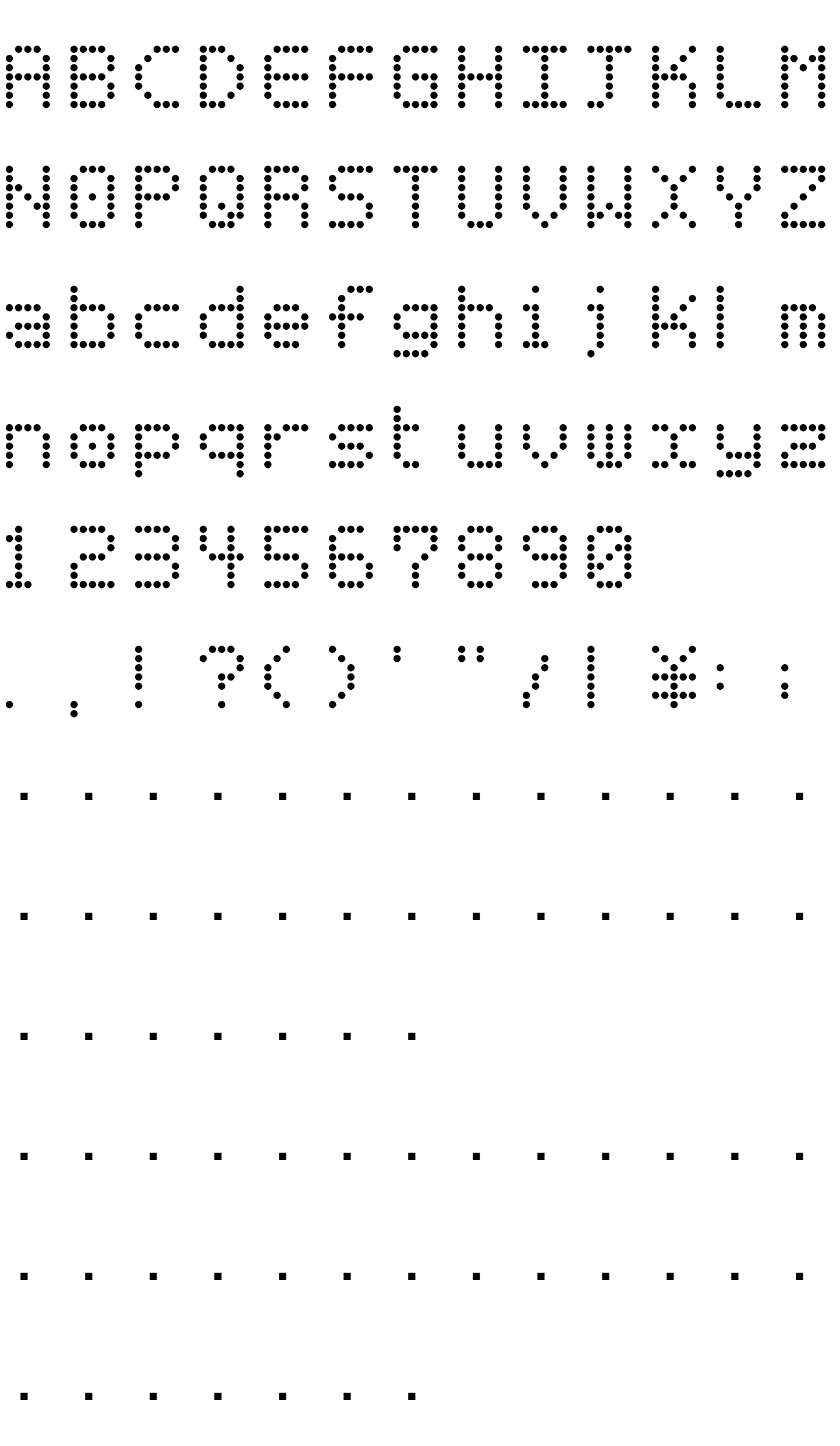 Шрифт Basicdots