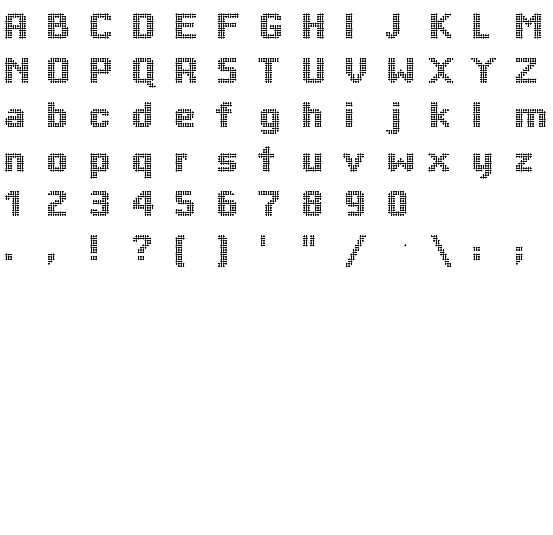 Шрифт BigSquareDots