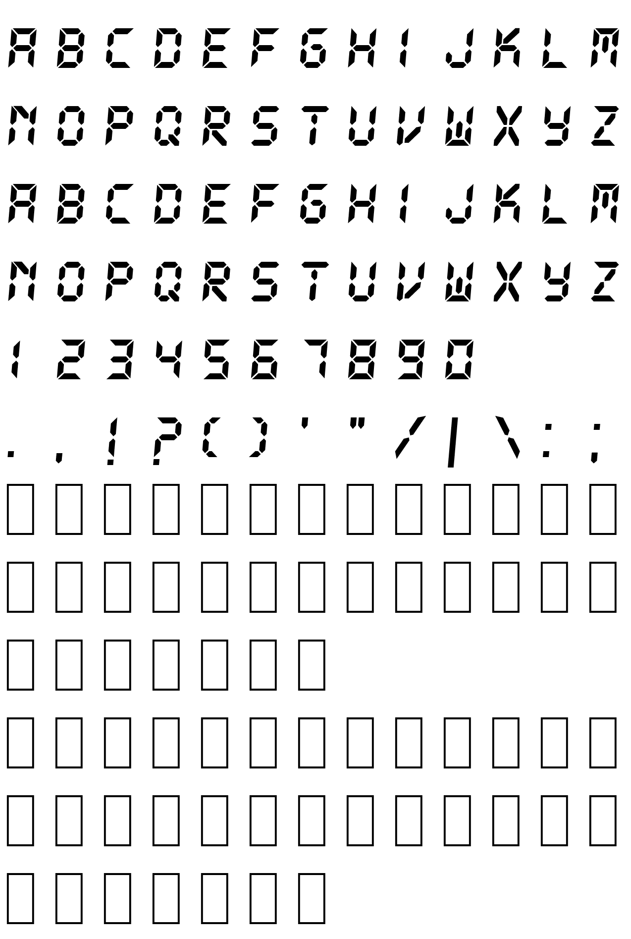 Шрифт DS-Digital Bold Italic