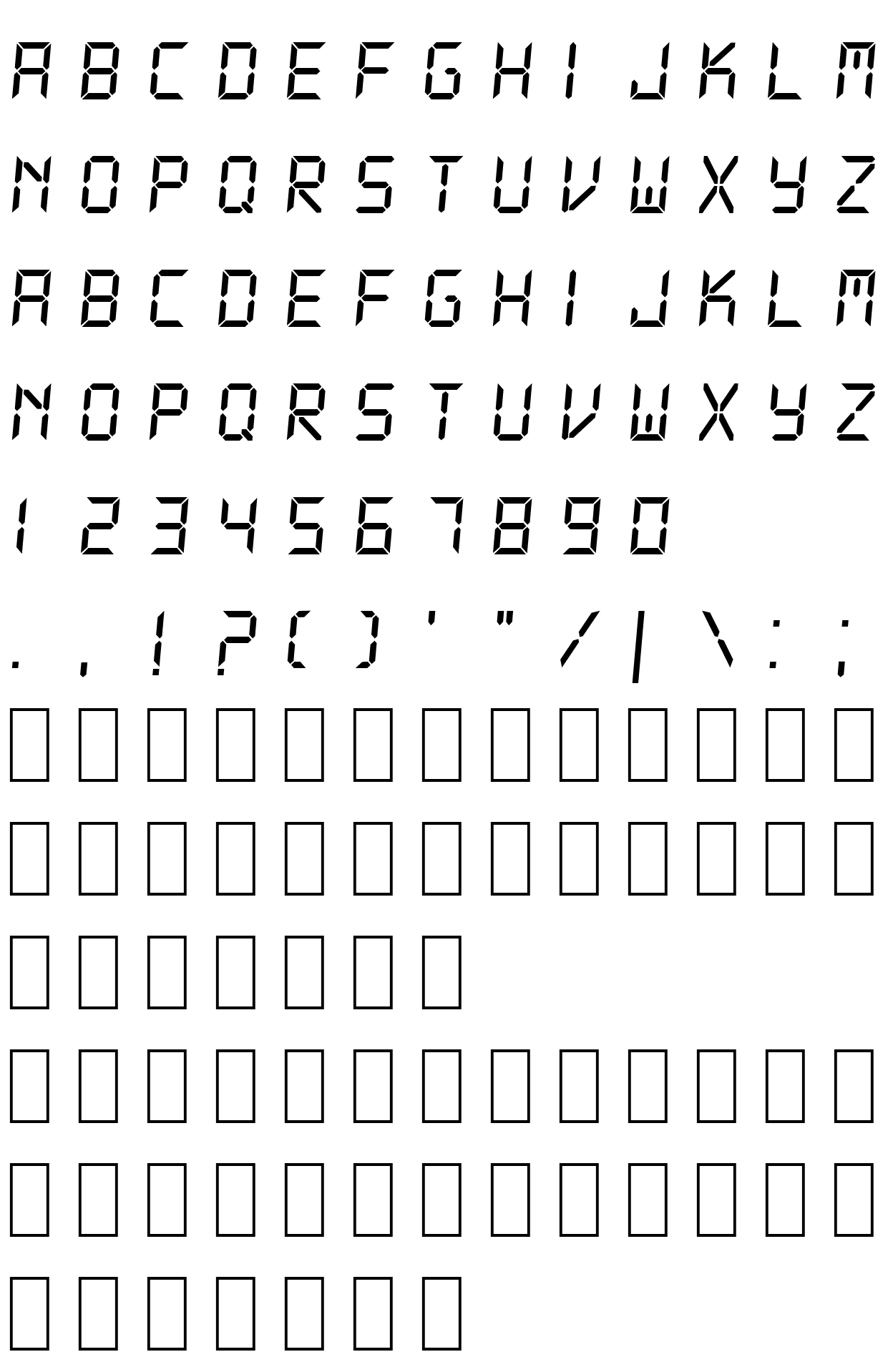 Шрифт DS-Digital Italic