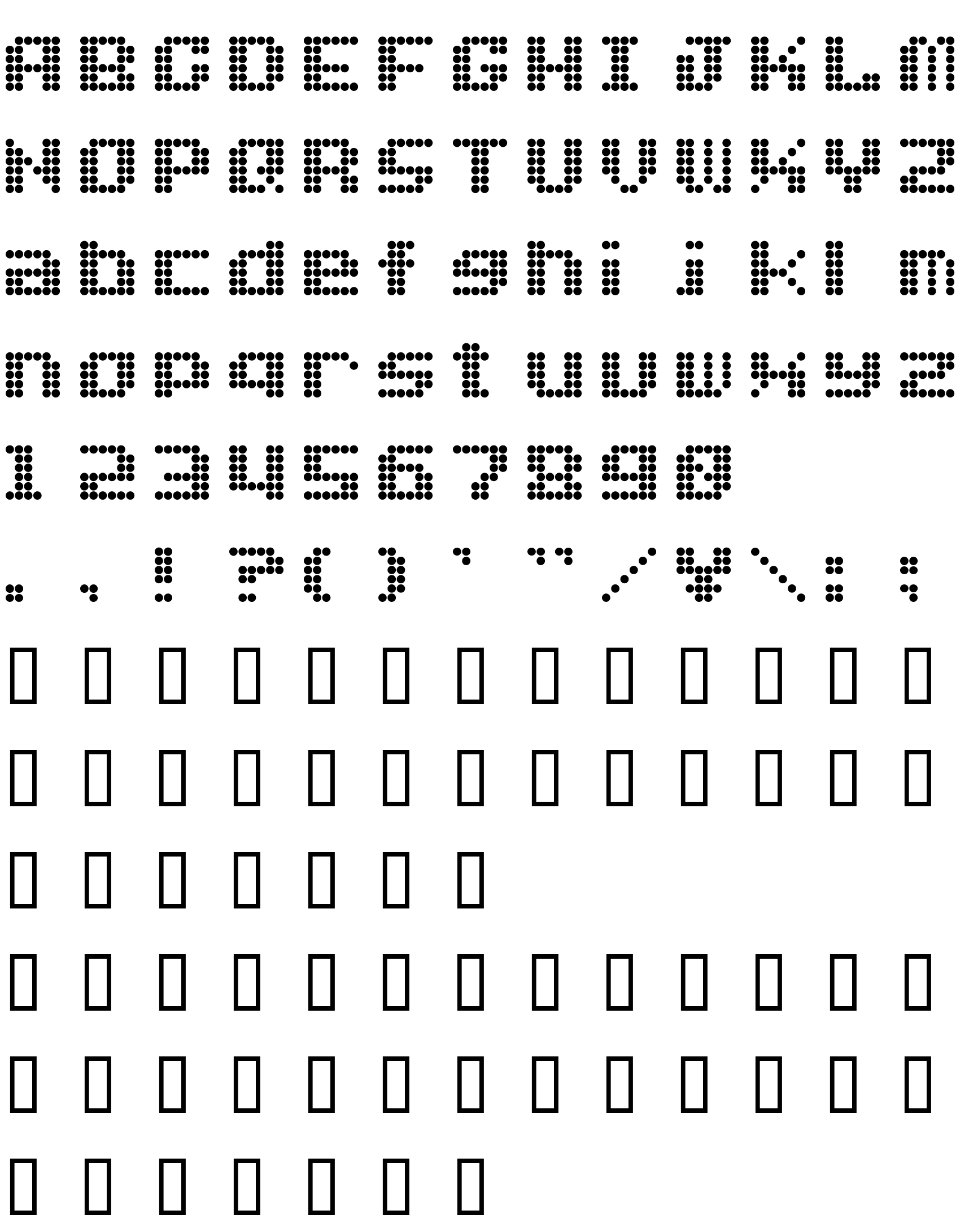 Шрифт Dot Font Eng