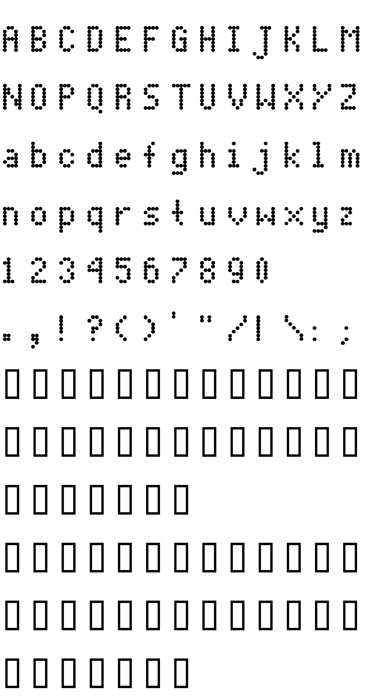 Шрифт Dot Matrix