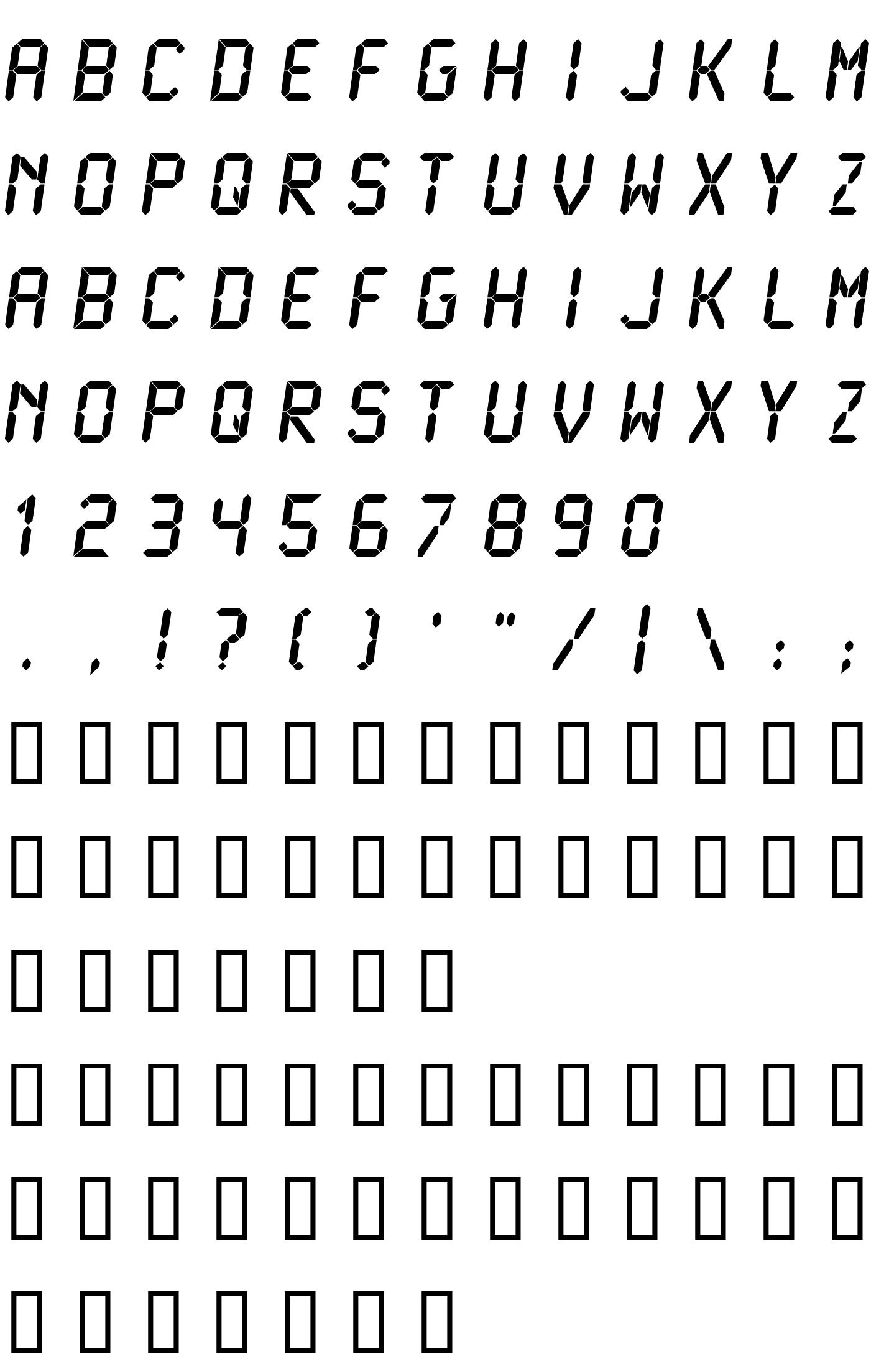 Шрифт LCDMono Bold