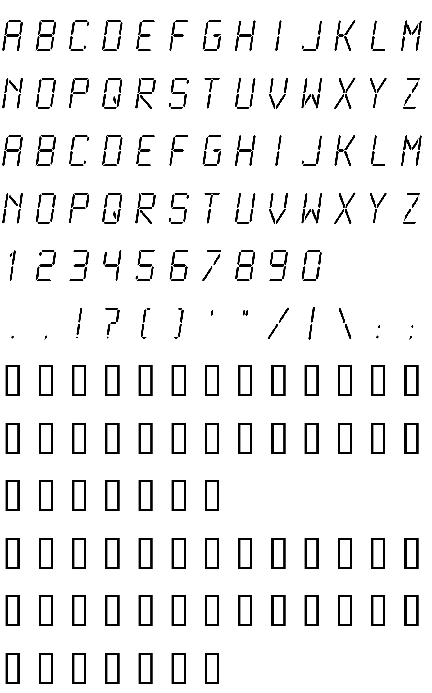 Шрифт LCDMono2 Light