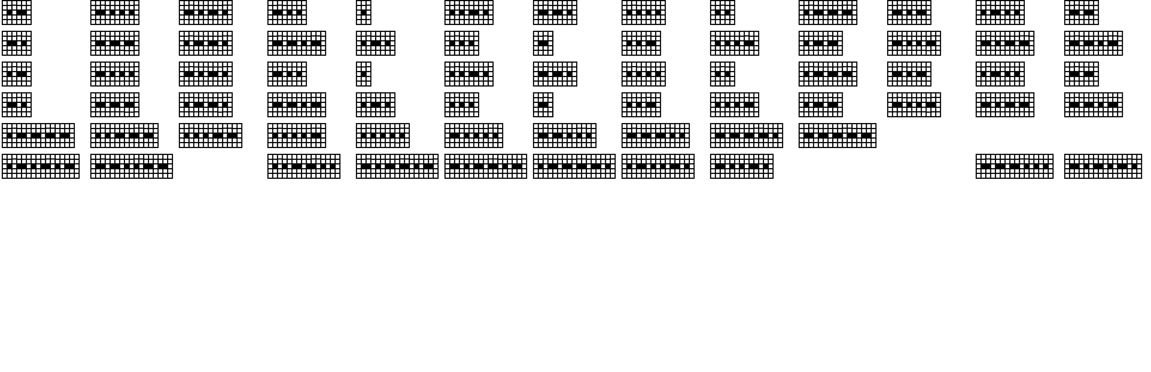 Шрифт Pica Hole - 1890 Morse